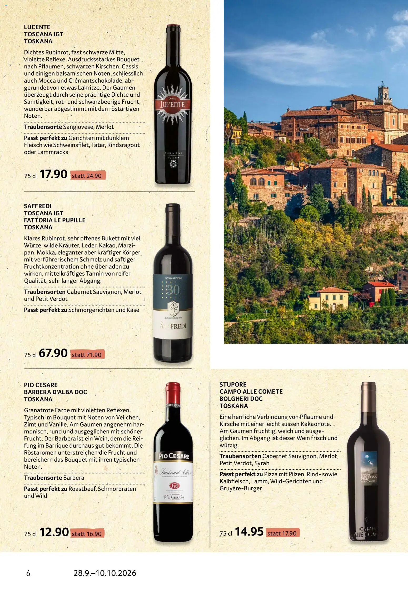 Prodega aktionen Enoteca – gültig ab 28.09.2026 | Seite: 6 | Produkte: Merlot, Käse, Pizza, Wein
