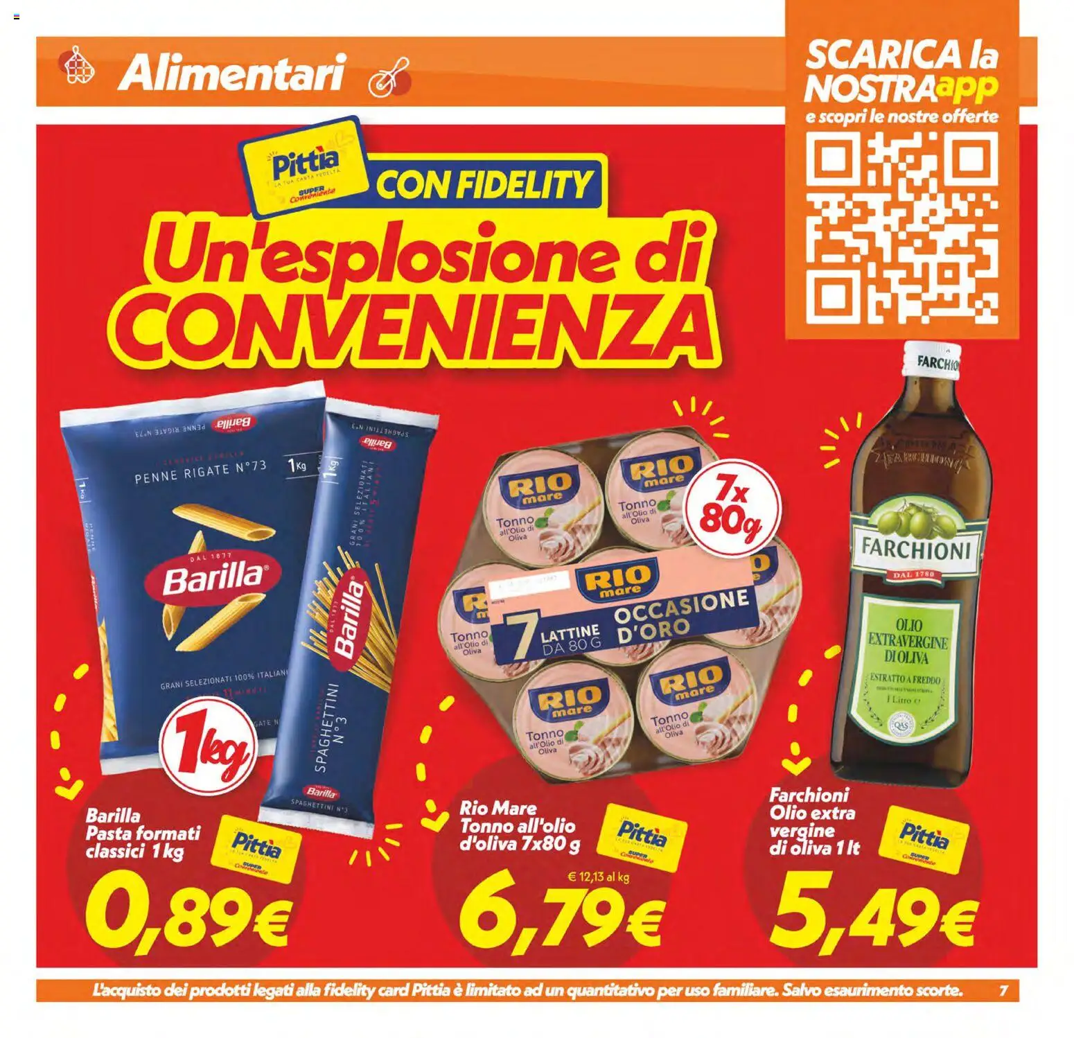 Volantino SuperConveniente del 19/06/2026 | Pagina: 7 | Prodotti: Olio, Pasta, Tonno, Penne