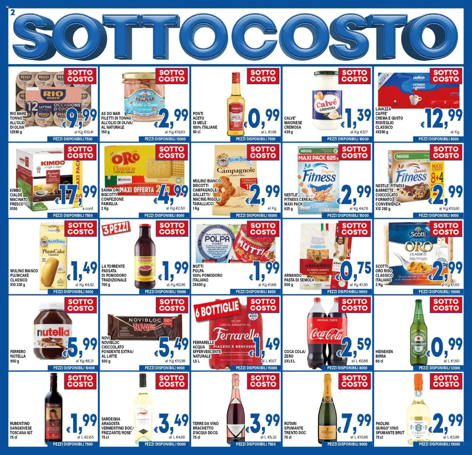 Volantino DEM del 17.03.2026 | Pagina: 2 | Prodotti: Birra, Acqua, Nutella, Coca Cola