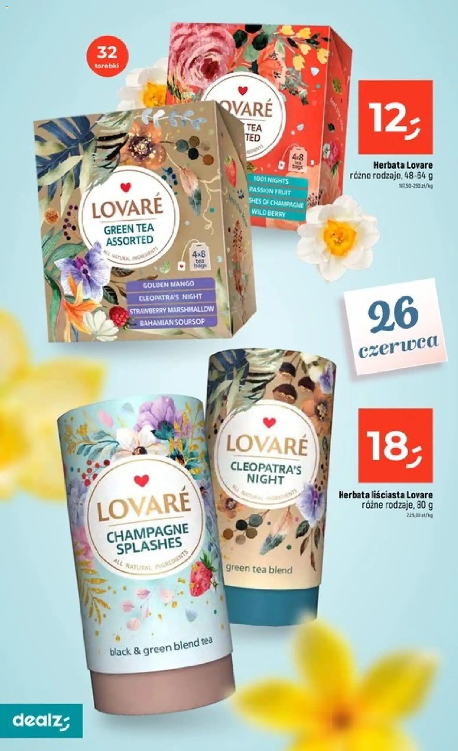 Dealz gazetka od 25.06.2026 | Strona: 22 | Produkty: Mango, Champagne, Herbata, Torebki