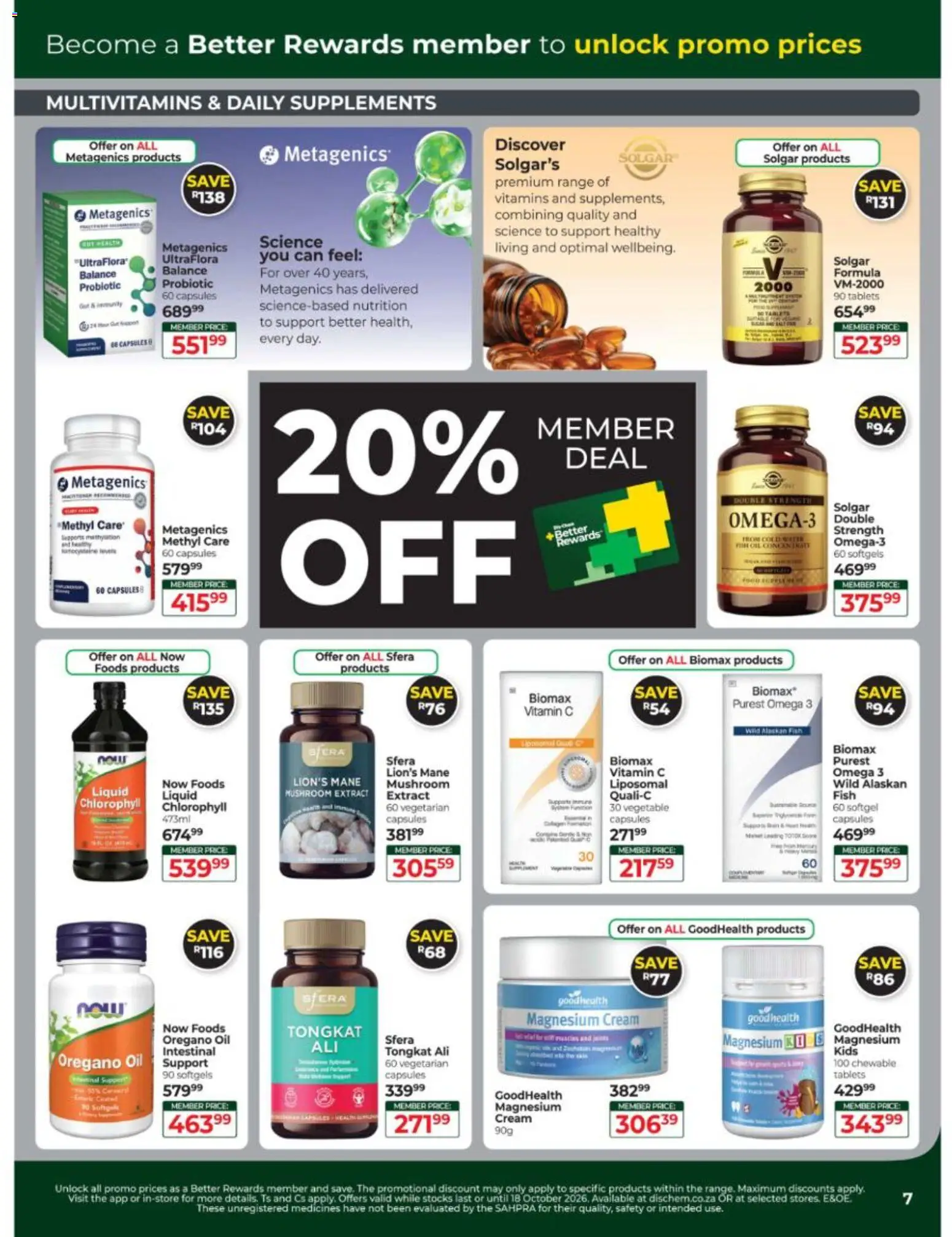 New Dis-Chem catalogue – valid from 15/09/2026 | Page: 7 | Products: Vitamins, Multivitamins, Fish, Supplements