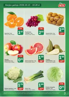 ČIA MARKET leidinys galioja nuo 2026.10.13 | Puslapis: 3 | Prekių: Obuoliai, Kriaušės