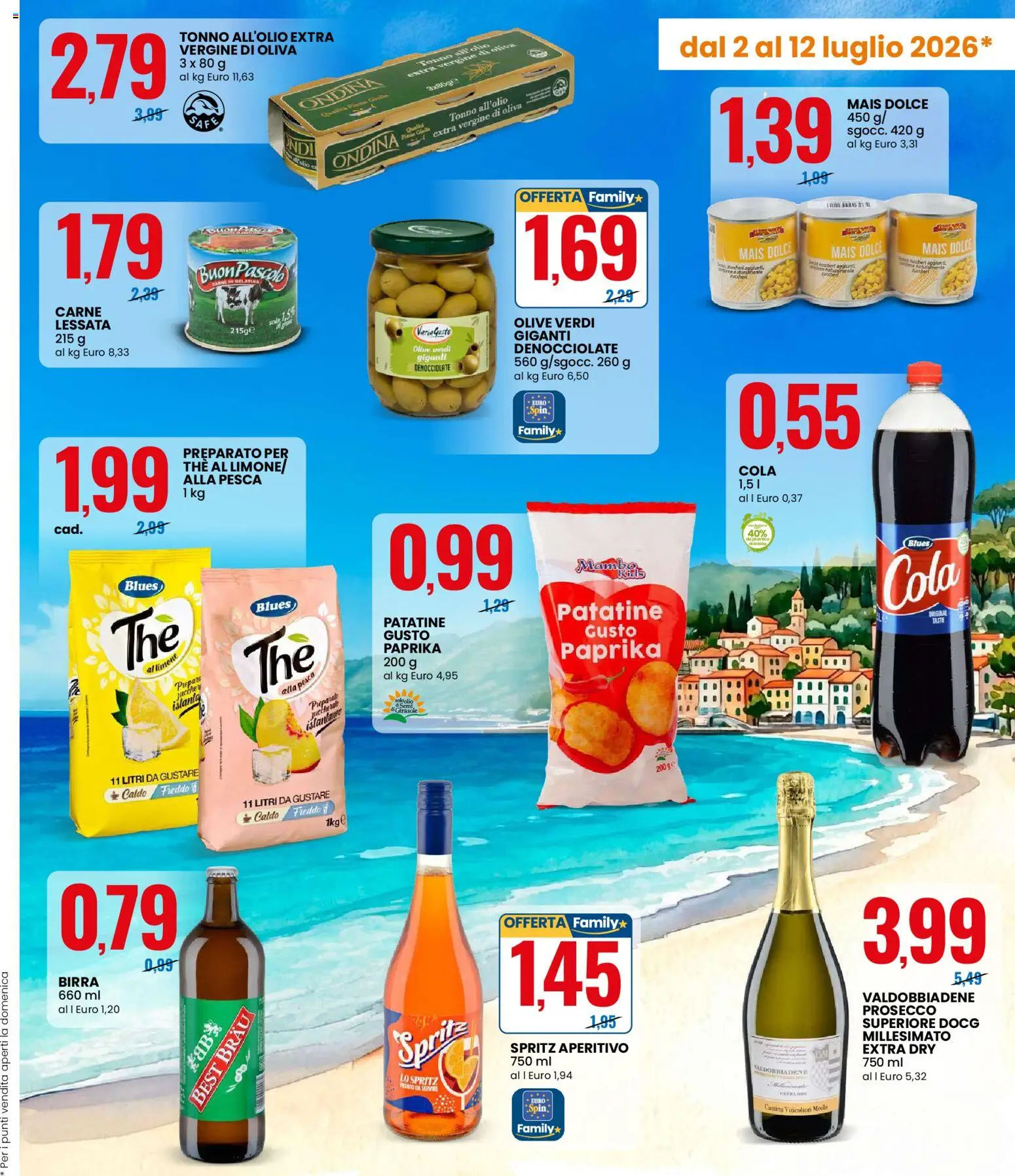 Volantino Eurospin del 02/07/2026 | Pagina: 3 | Prodotti: Patatine, Limone, The, Aperitivo