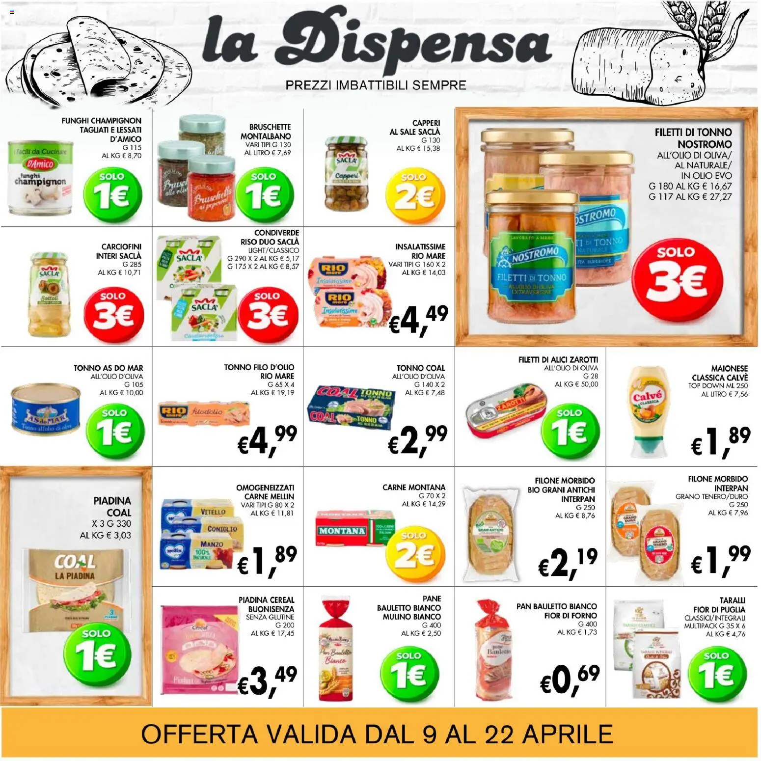 Volantino Coal del 09.04.2026 | Pagina: 15 | Prodotti: Pane, Top, Funghi, Tonno