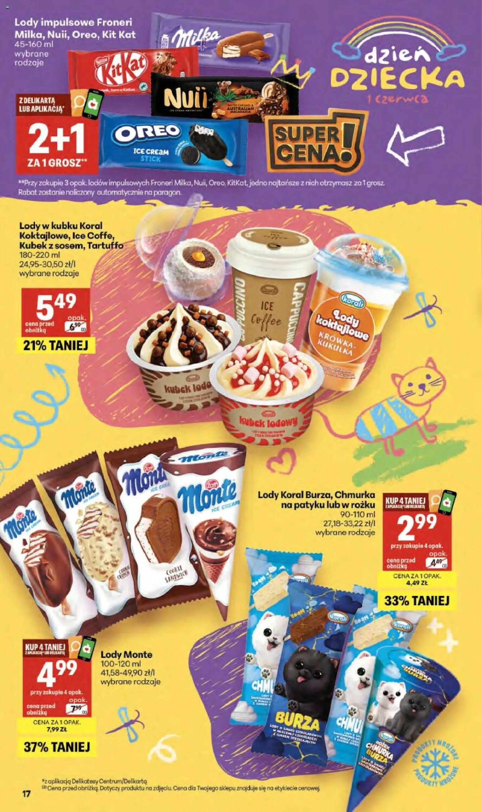 Delikatesy Centrum gazetka - Sklepy Własne od 03.06.2026 | Strona: 17 | Produkty: Cappuccino, Delikatesy, Lody koral, Lody