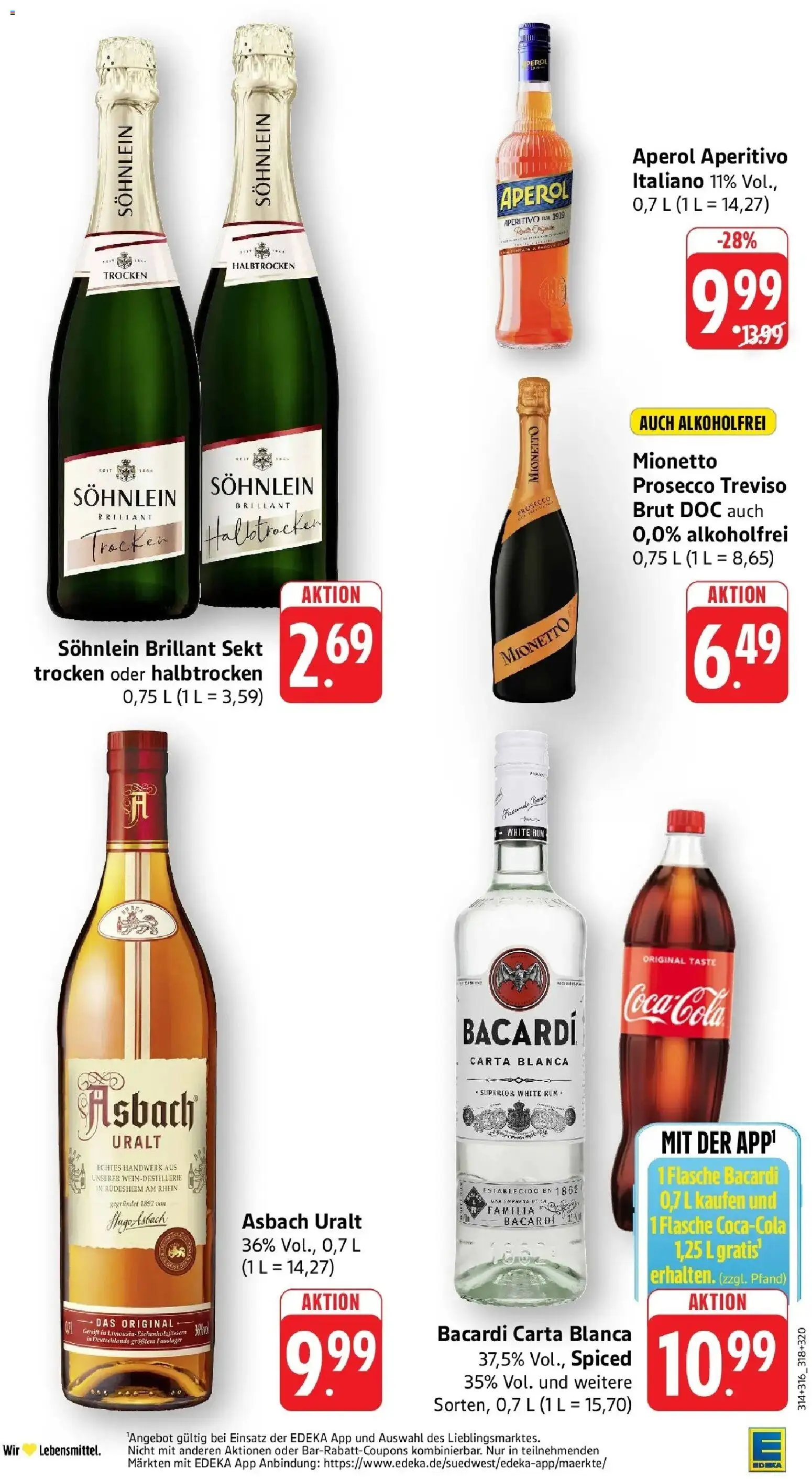 Edeka Prospekt Bad Camberg (ab 14.09.2026) » Angebote Online | Seite: 20 | Produkte: Sekt, Rum, Hugo, Asbach