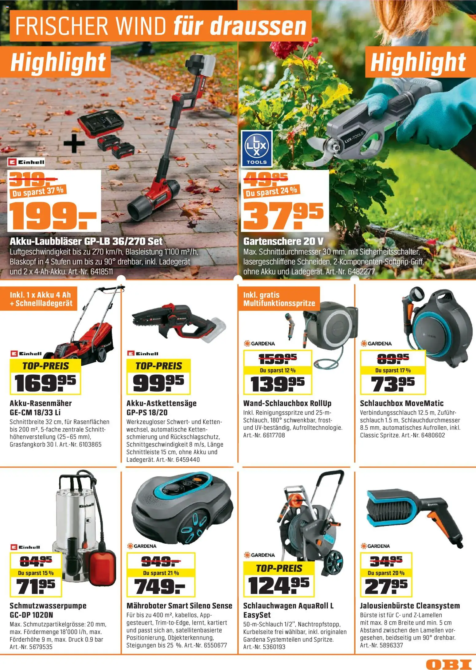 OBI - UNSERE SUPERDEALS! – gültig ab 04.08.2026 | Seite: 5 | Produkte: Bürste, Ladegerät