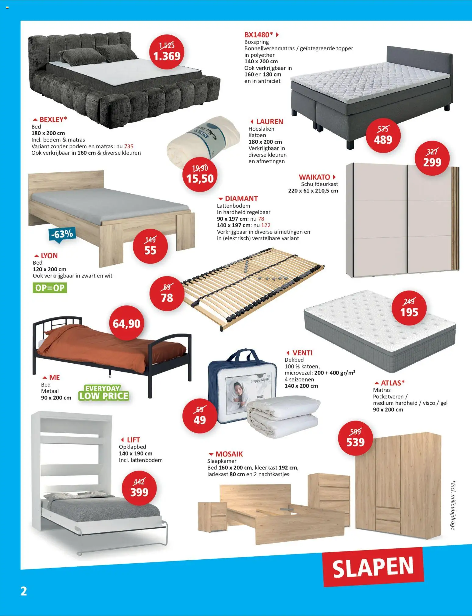 {H1} | Pagina: 2 | Producten: Matras, Ladekast, Hoeslaken, Diamant