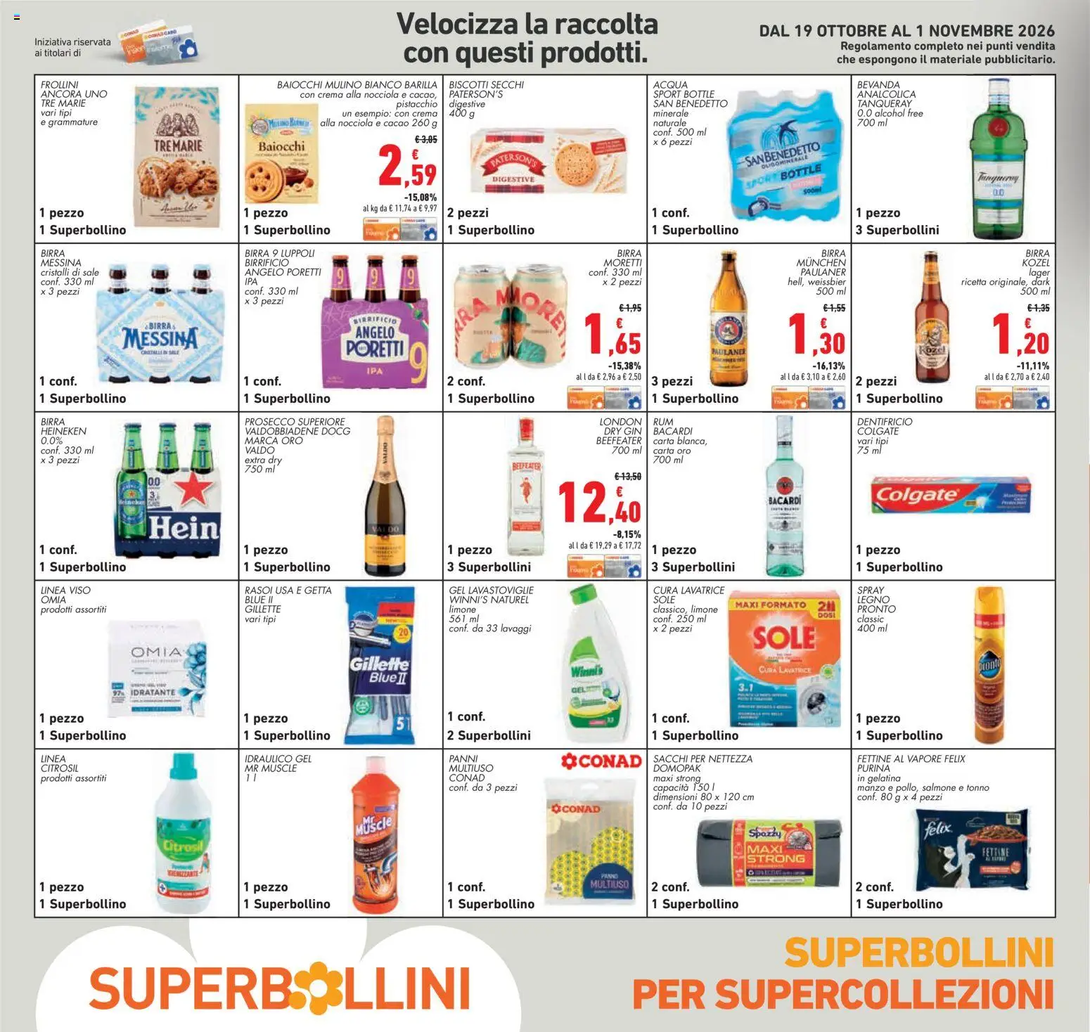Volantino Conad del 21/10/2026 | Pagina: 26 | Prodotti: Pistacchio, Birra Heineken, Barilla, Birra Moretti