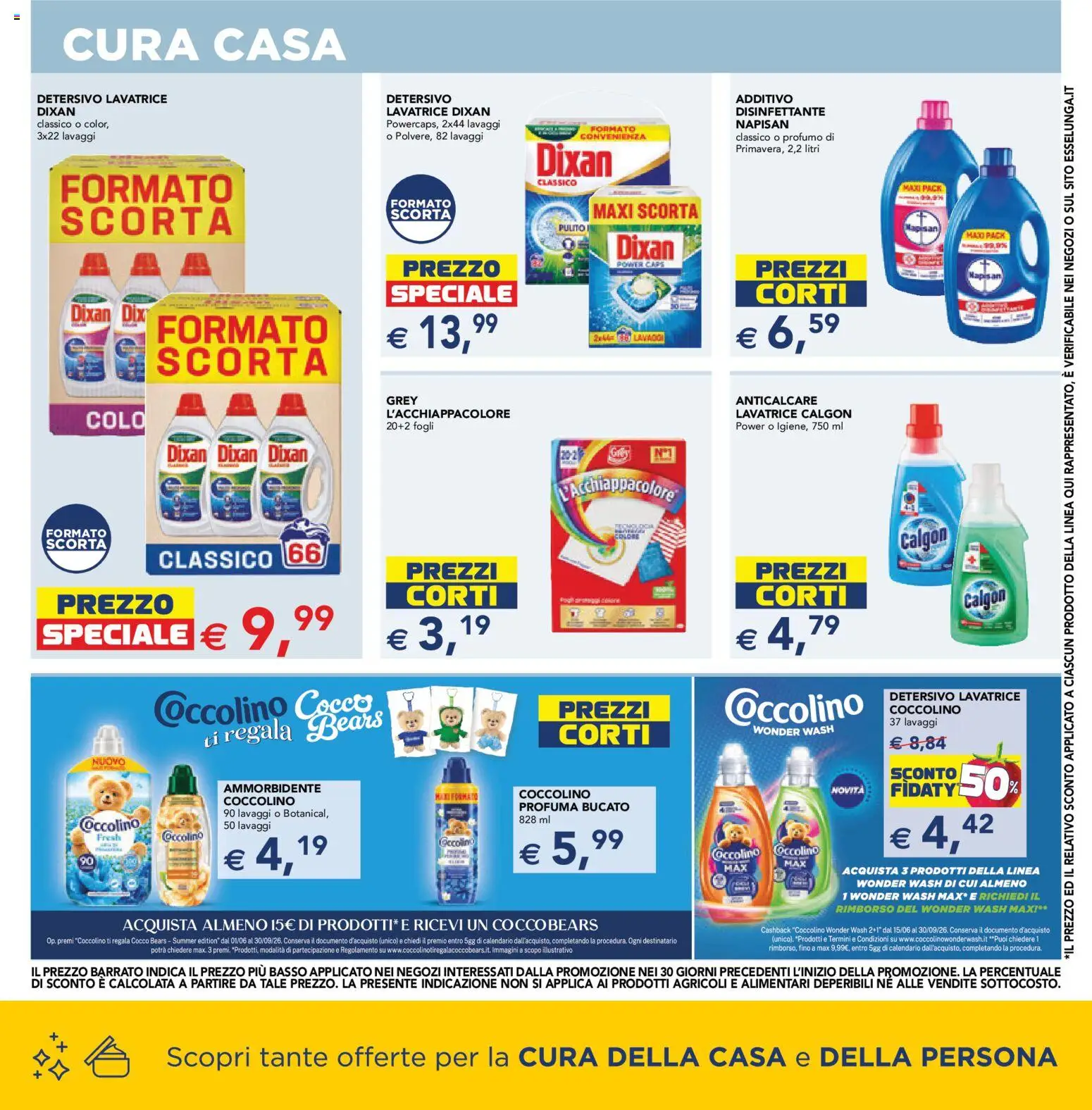 Volantino Esselunga S del 30/07/2026 | Pagina: 2 | Prodotti: Ammorbidente, Anticalcare, Cocco, Profumo