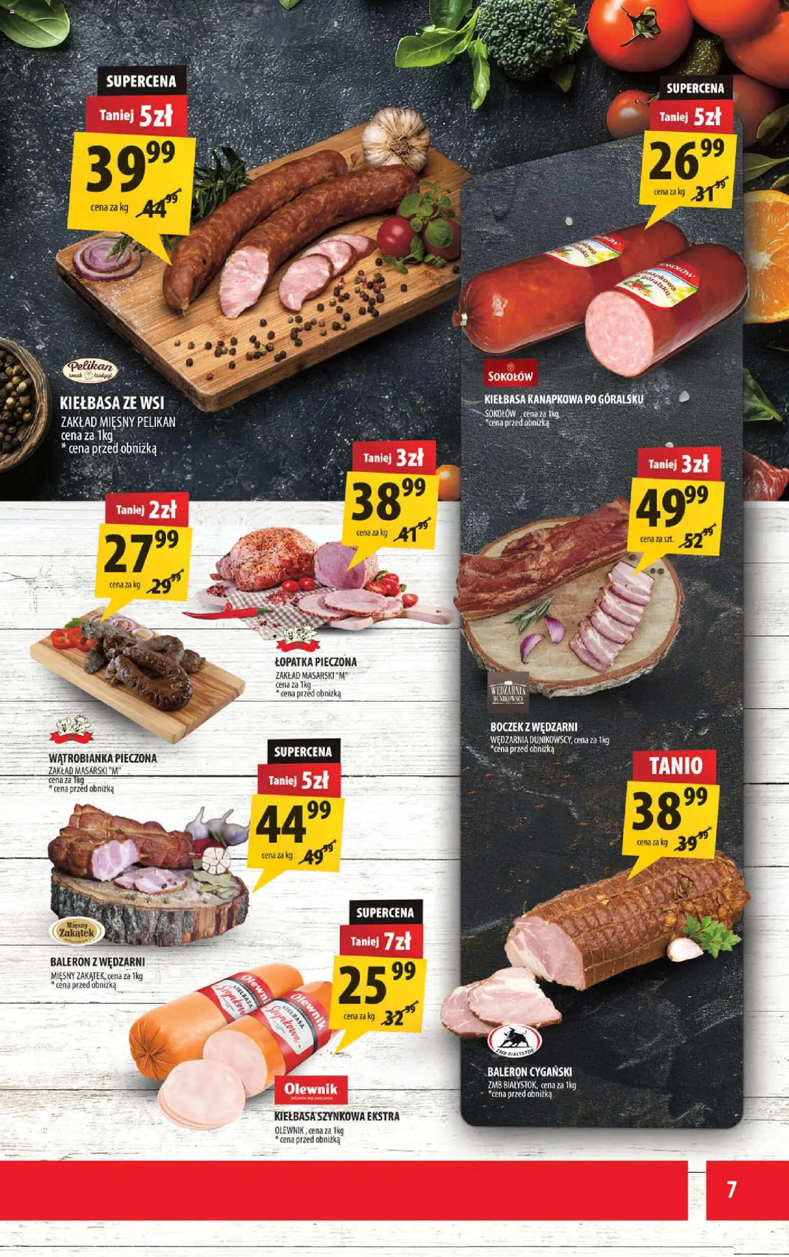 Arhelan gazetka od 22.05.2026 | Strona: 7 | Produkty: Kiełbasa, Boczek
