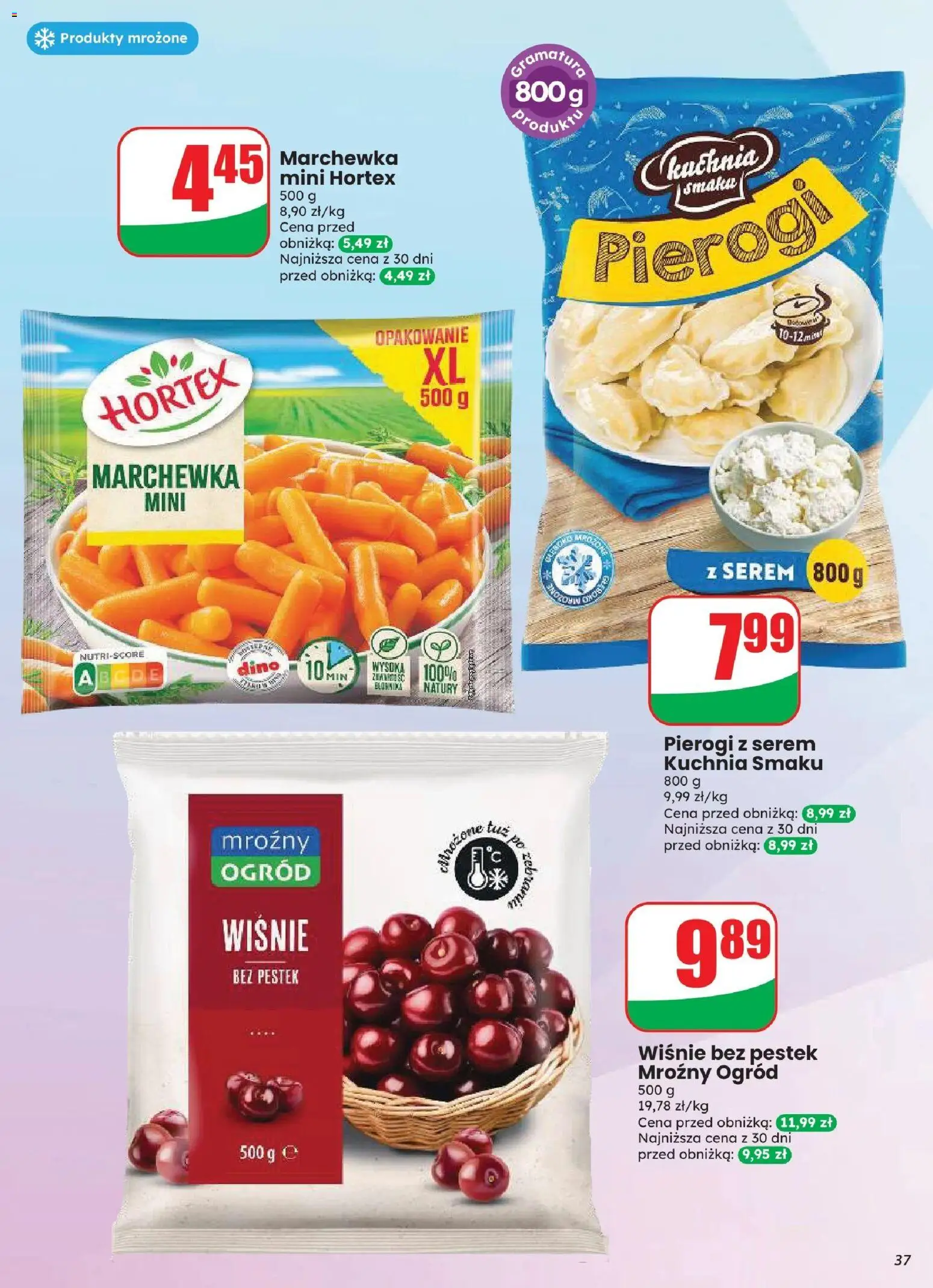 Dino gazetka od 12.08.2026 | Strona: 37 | Produkty: Serem, Pierogi, Wiśnie, Pierogi z serem