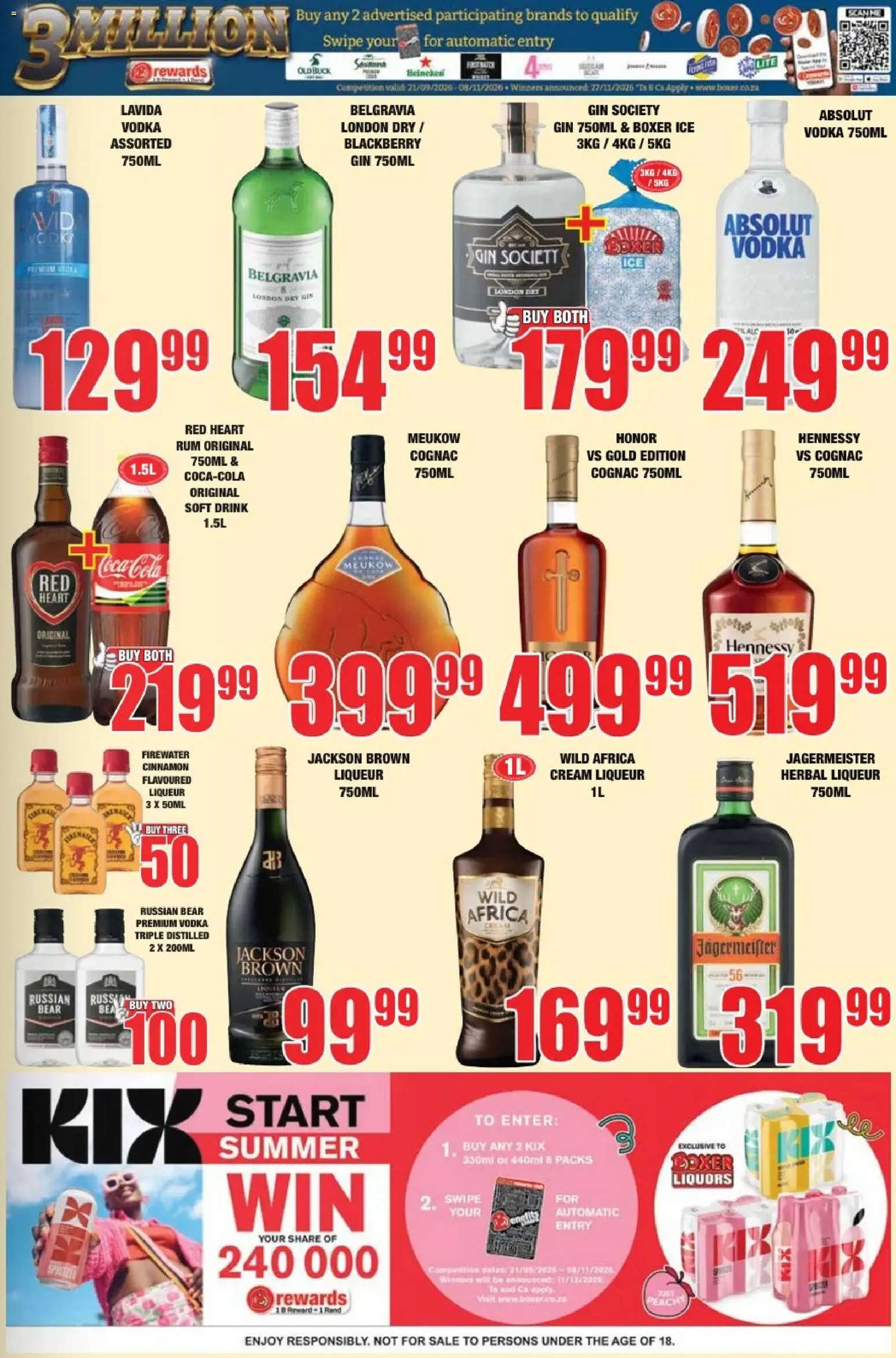 New Boxer catalogue – valid from 21/09/2026 | Page: 3 | Products: Jägermeister, Rum, Cream, Vodka