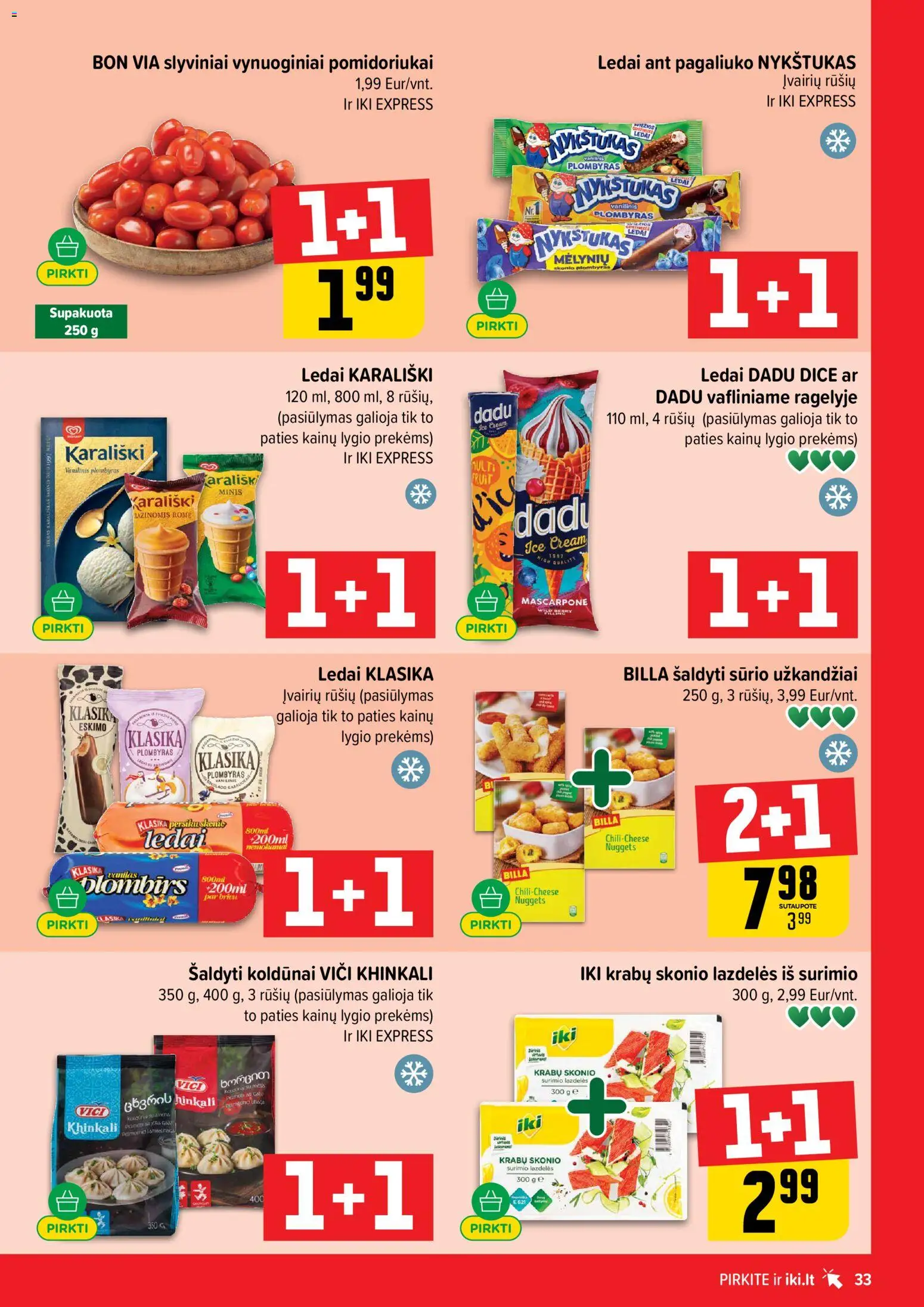IKI akcijos nuo 2026.07.06 | Puslapis: 33 | Prekių: Ledai, Plombyras
