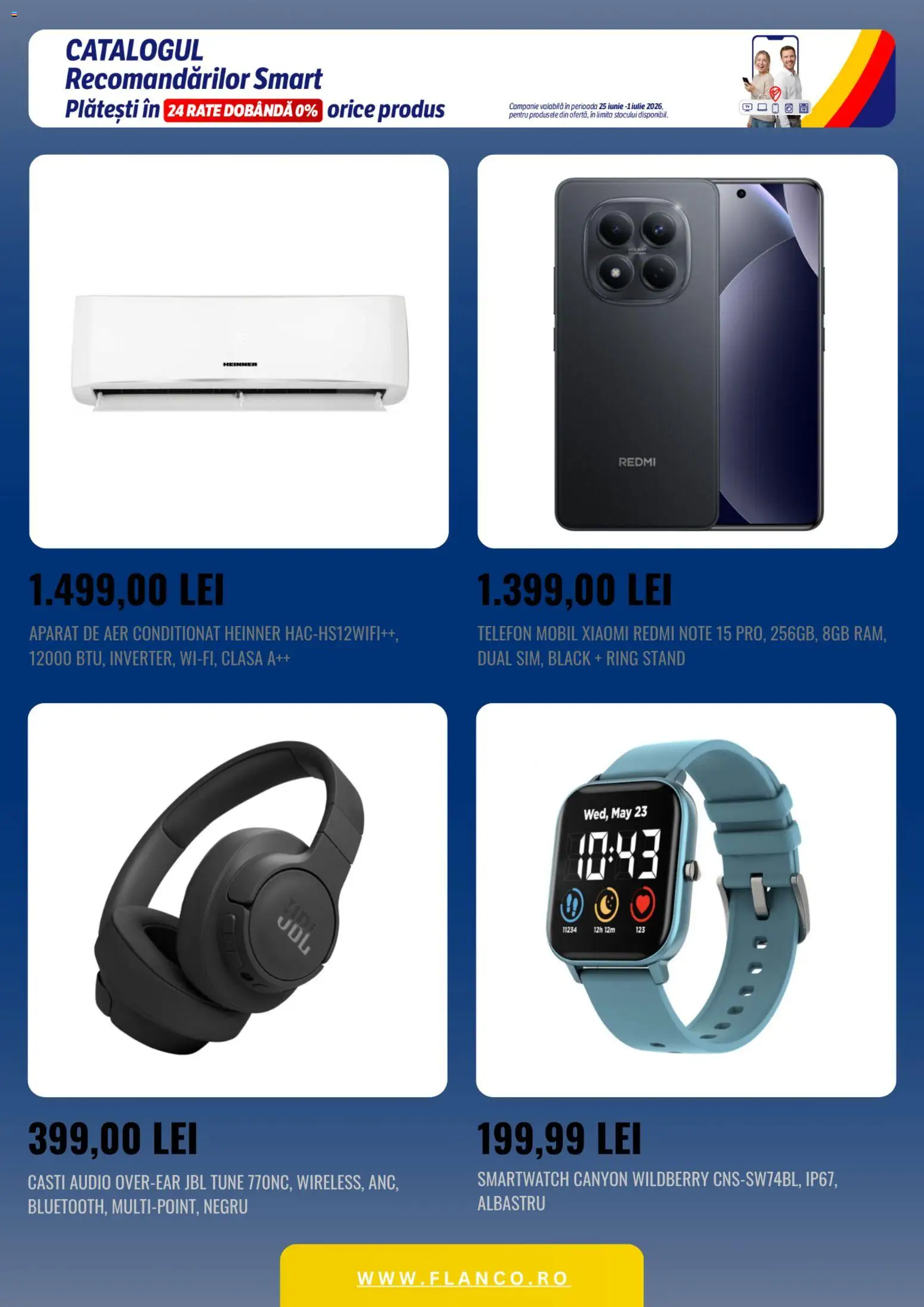 Noul catalog Flanco – valabil de la 25.06.2026 | Pagină: 3 | Produse: Telefon, Audio, Căști, Smartwatch