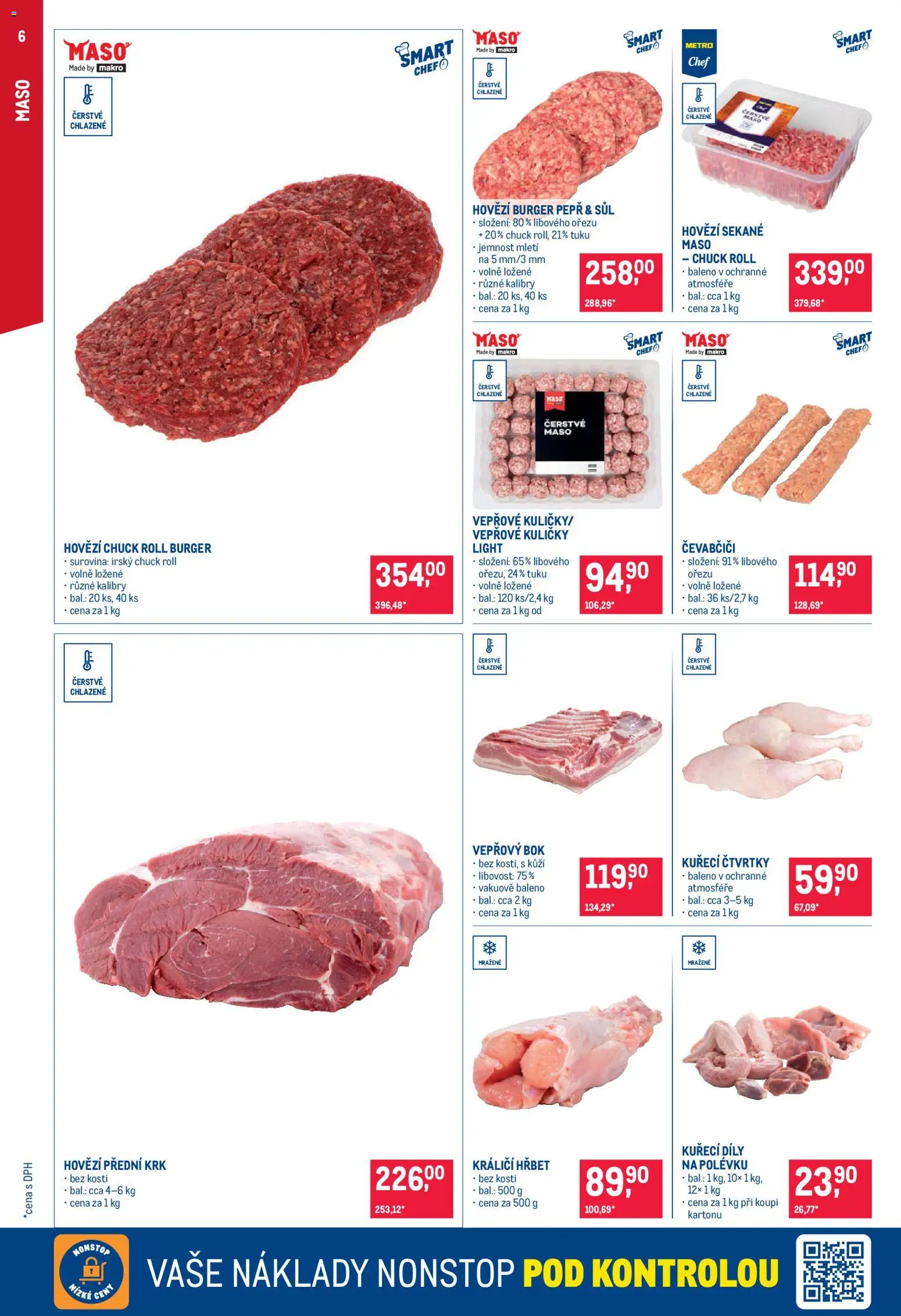 Makro leták - Gastronomie od 15.07.2026 | Strana: 6 | Produkty: Kuřecí čtvrtky, Vepřový bok, Maso, Kuličky