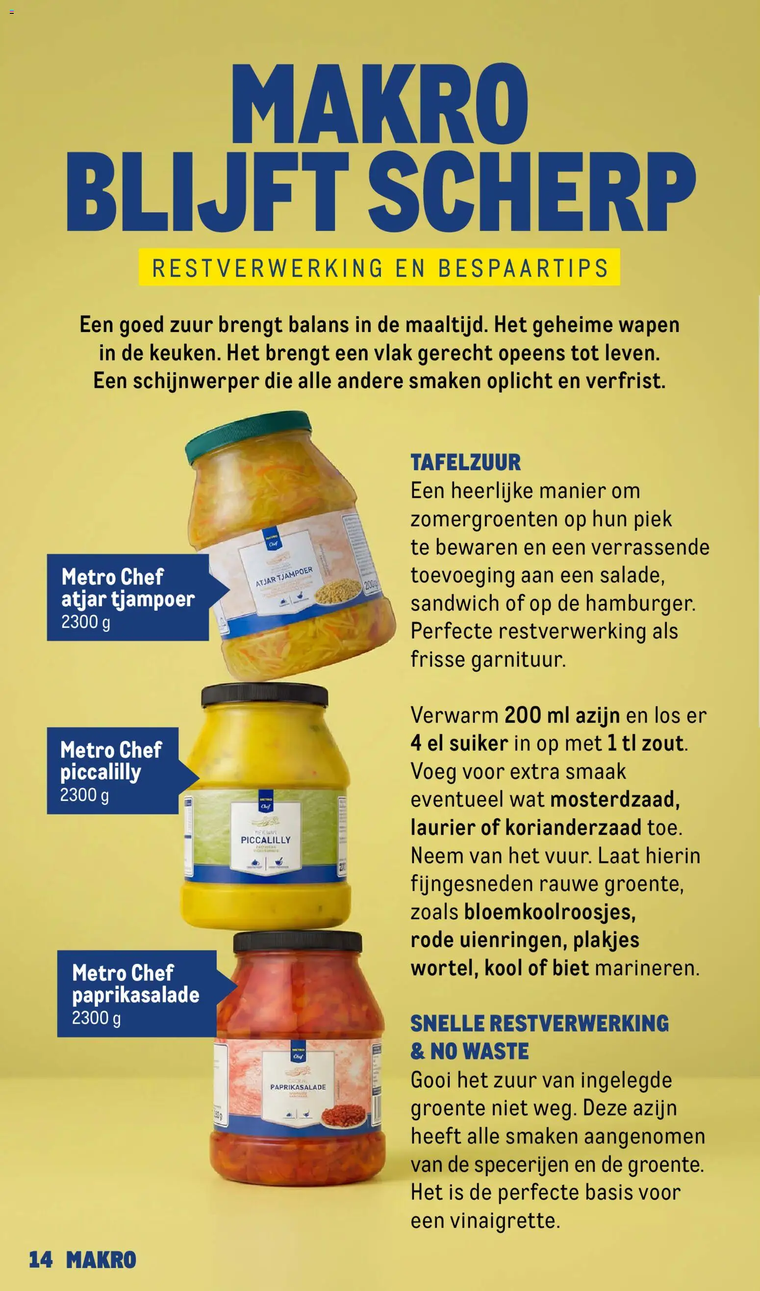 {H1} | Pagina: 14 | Producten: Suiker, Sandwich, Biet, Azijn