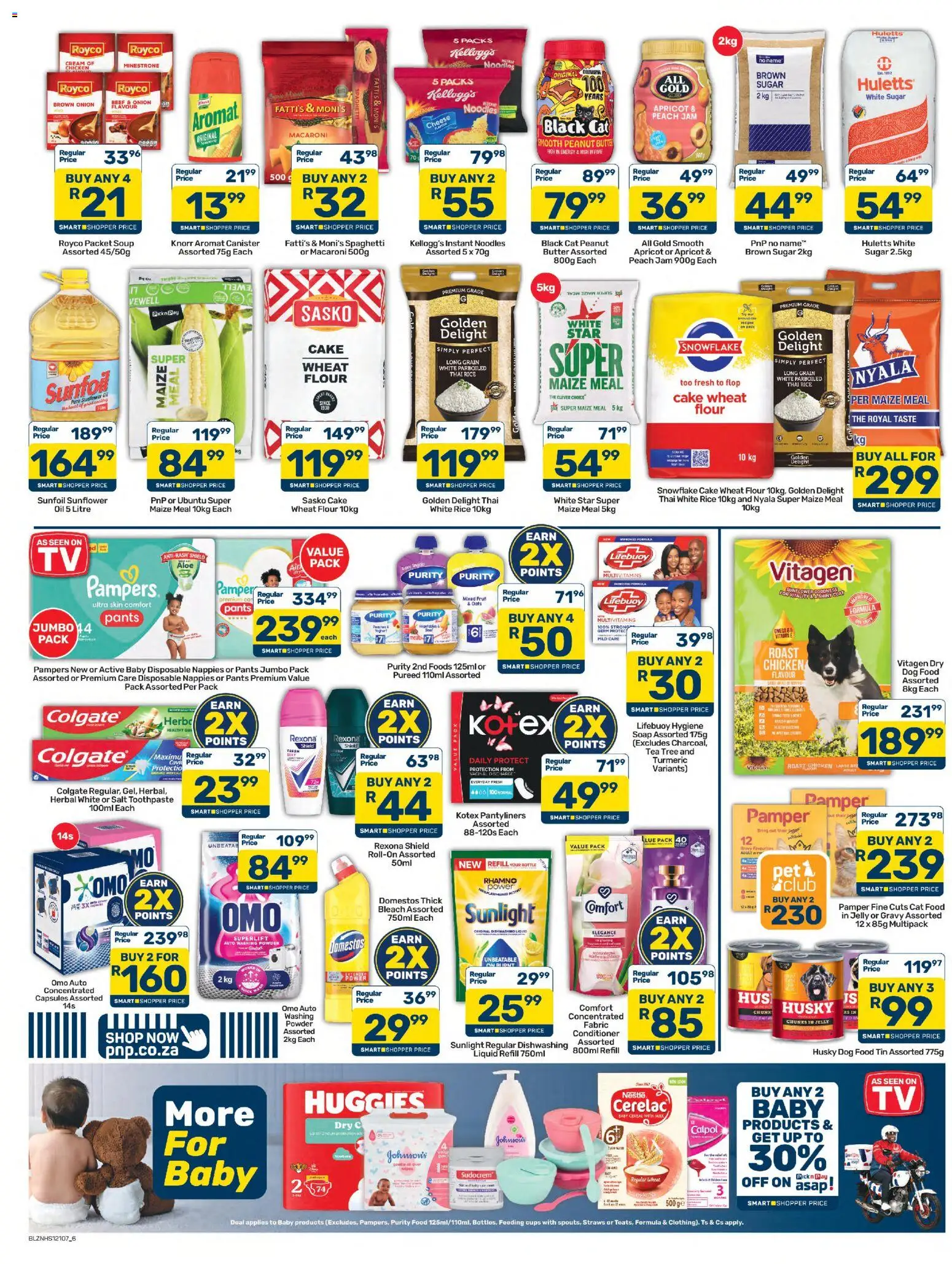 New Pick n Pay catalogue – valid from 07/09/2026 | Page: 6 | Products: Flour, Chicken, Peanut butter, Spaghetti