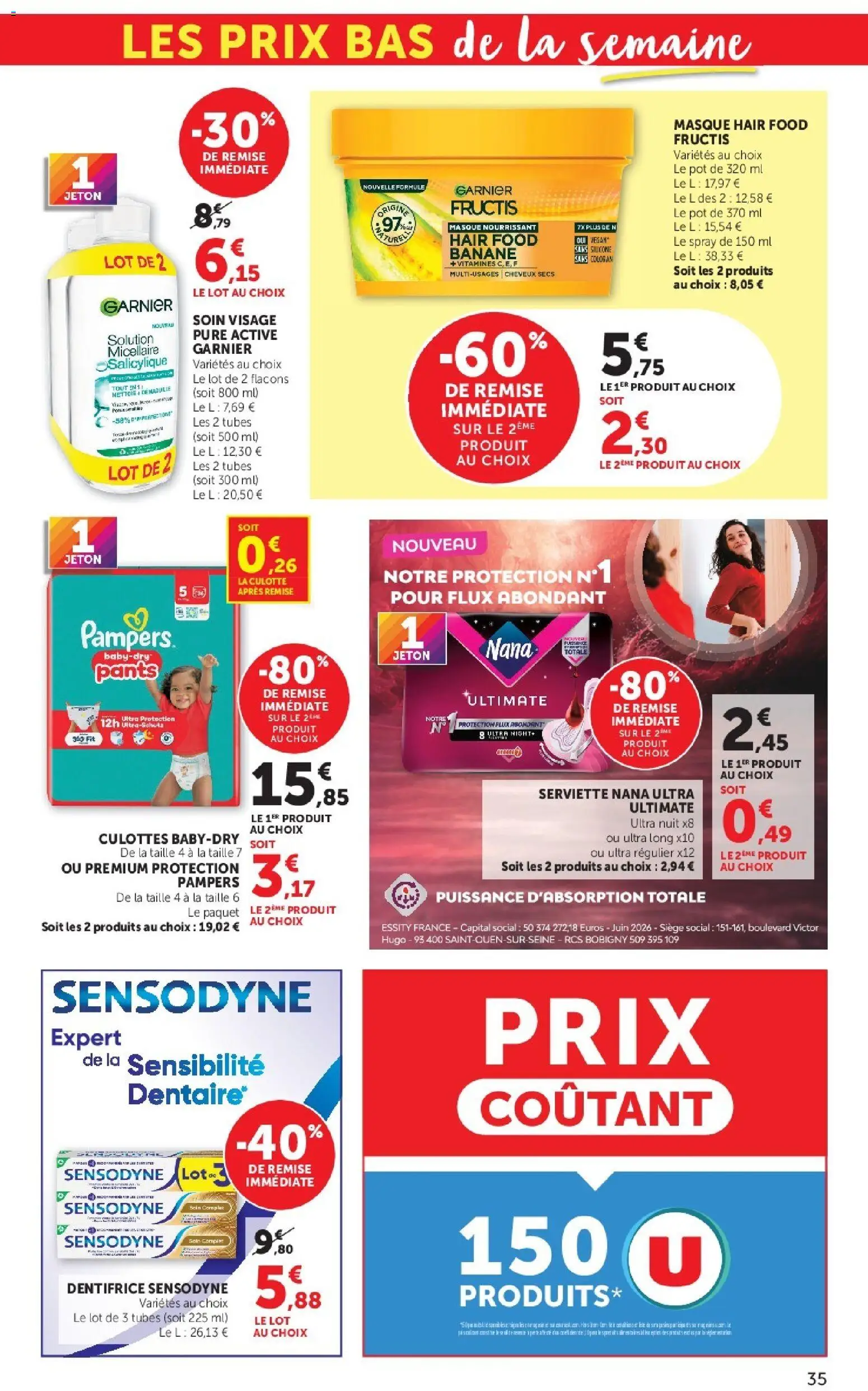 {H1} | Page: 35 | Produits: Soin visage, Pampers, Dentifrice, Culotte
