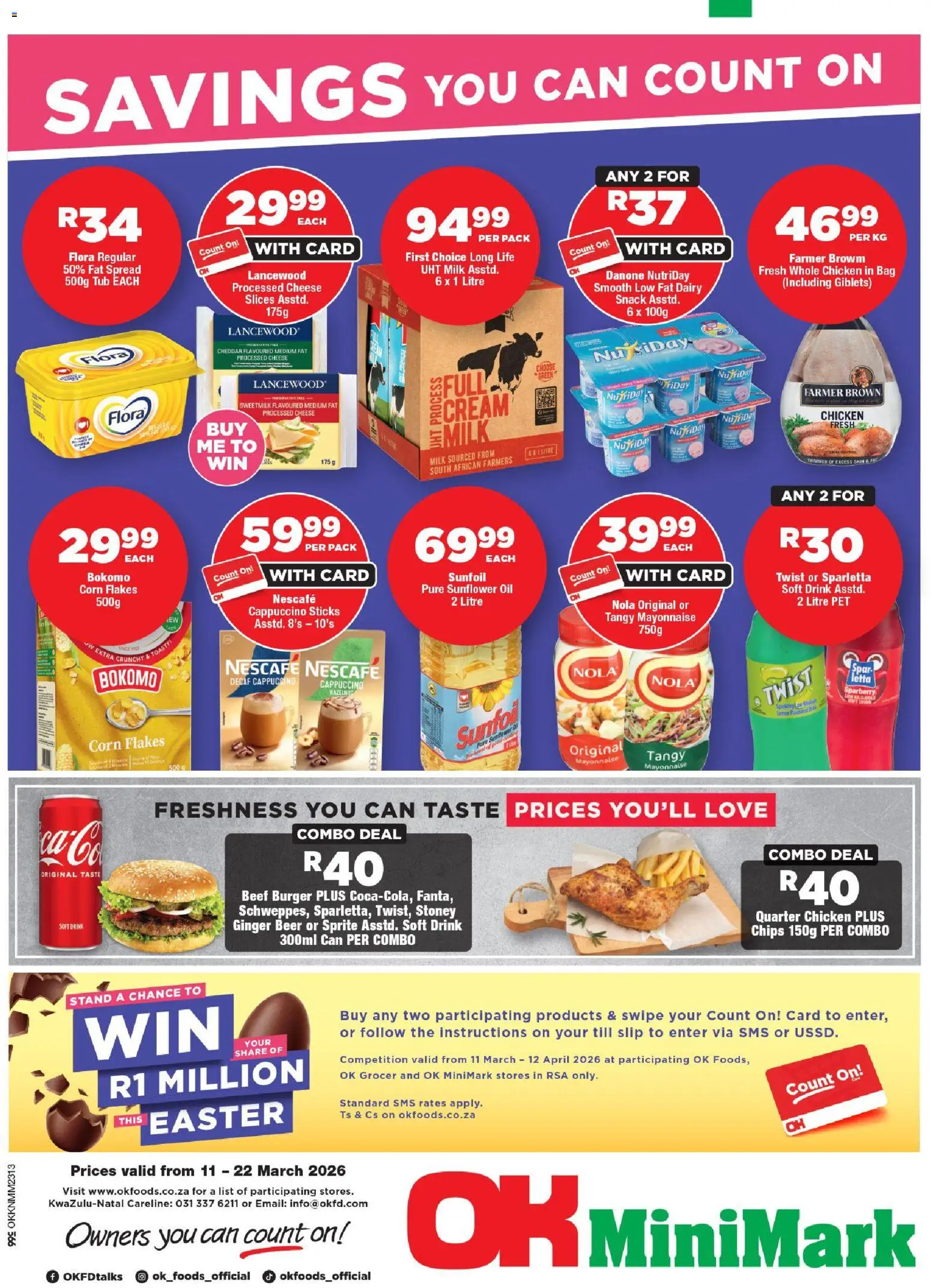 New OK Foods catalogue – valid from 11.03.2026 | Page: 1 | Products: Corn, Bag, Oil, Stoney