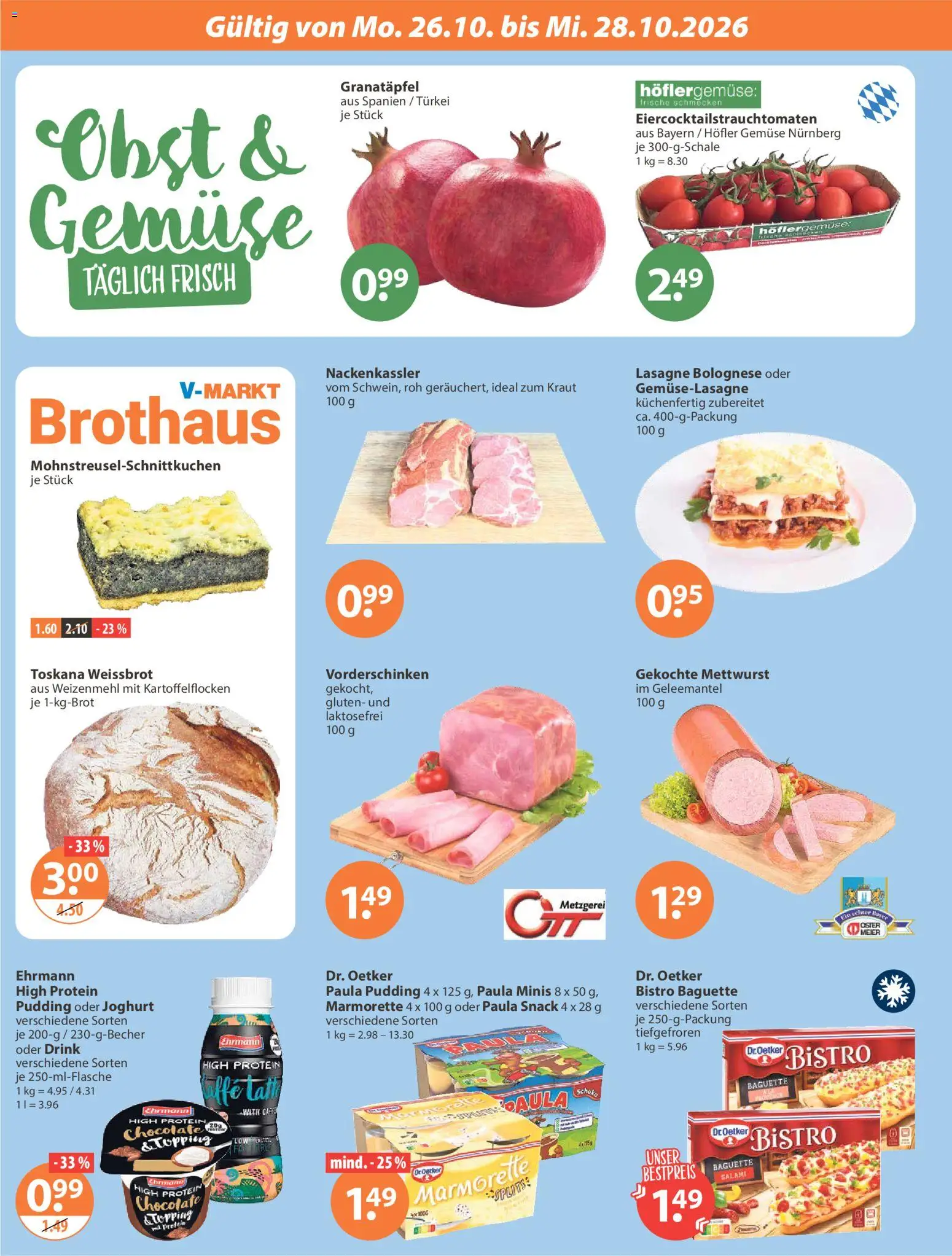 V-Markt Angebote – gültig ab 22.10.2026 | Seite: 24 | Produkte: Joghurt, Obst, Kraut, Salami