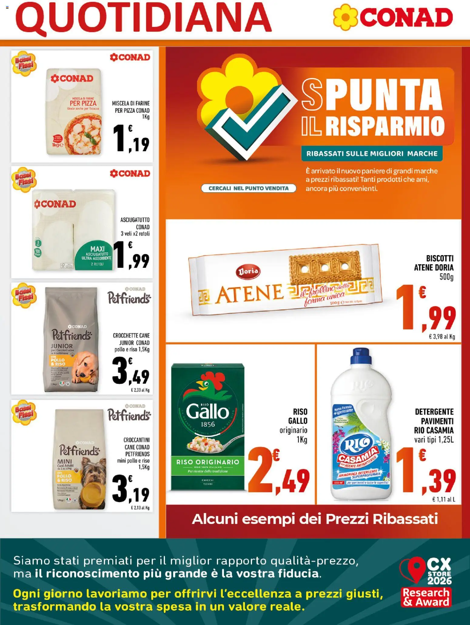 Volantino Conad del 06.05.2026 | Pagina: 7 | Prodotti: Pollo, Biscotti, Crocchette cane, Asciugatutto