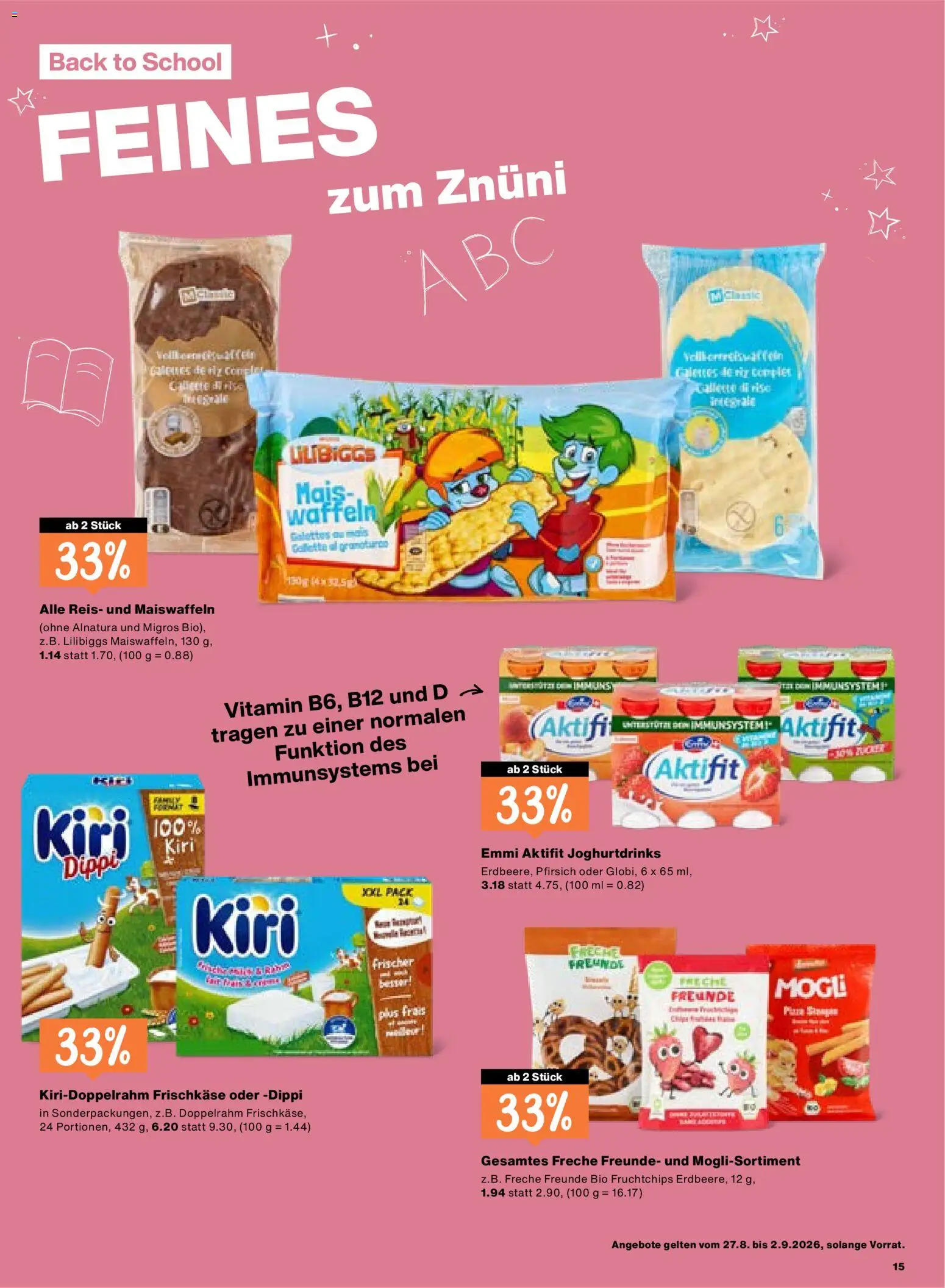 Migros aktionen – gültig ab 27.08.2026 | Seite: 15