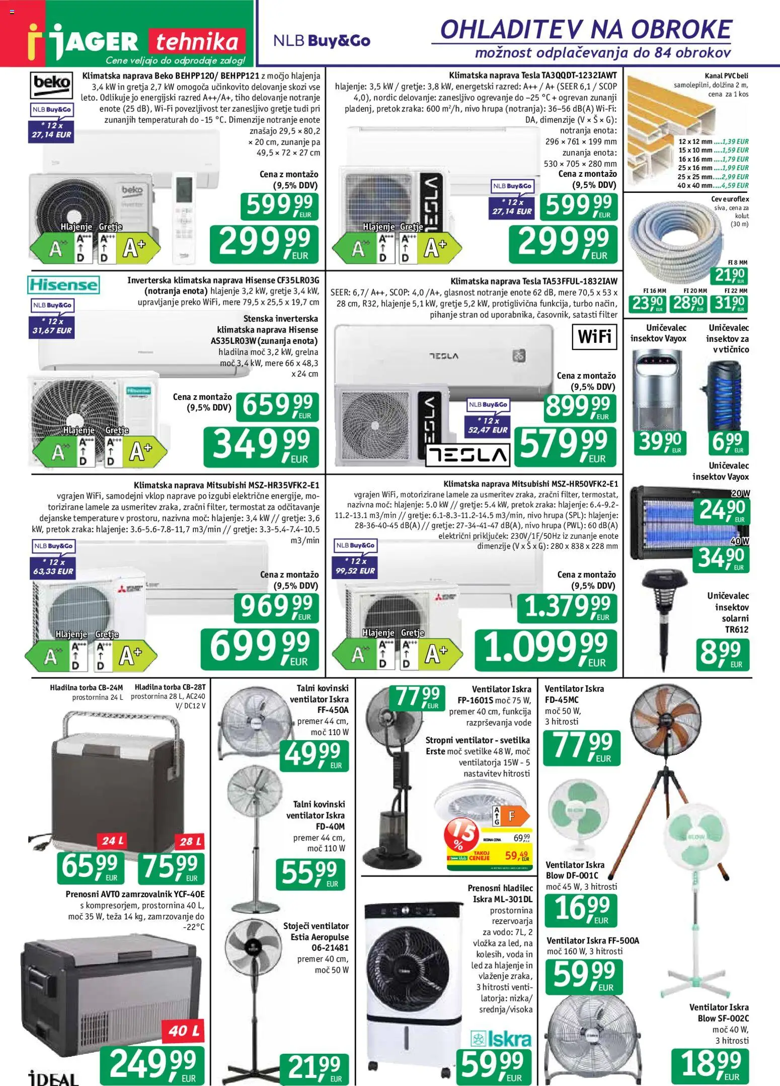Novi Jager katalog ponudbe – veljaven od 10.06.2026 | Stran: 13 | Izdelki: Klimatska naprava, Termostat, Ventilator, Voda