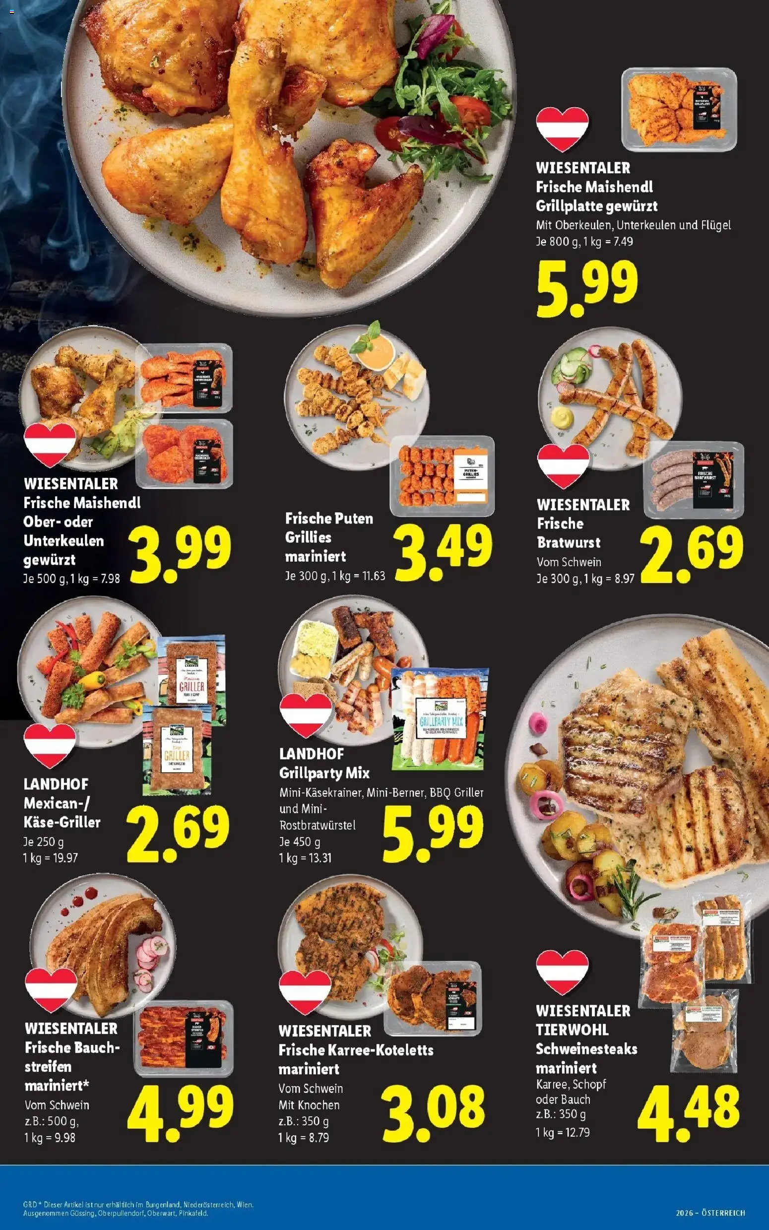 Lidl Flugblatt - Wien, Langenzersdorf, Zwettl gültig ab 30.07.2026 | Seite: 46 | Produkte: Wurst, Grill
