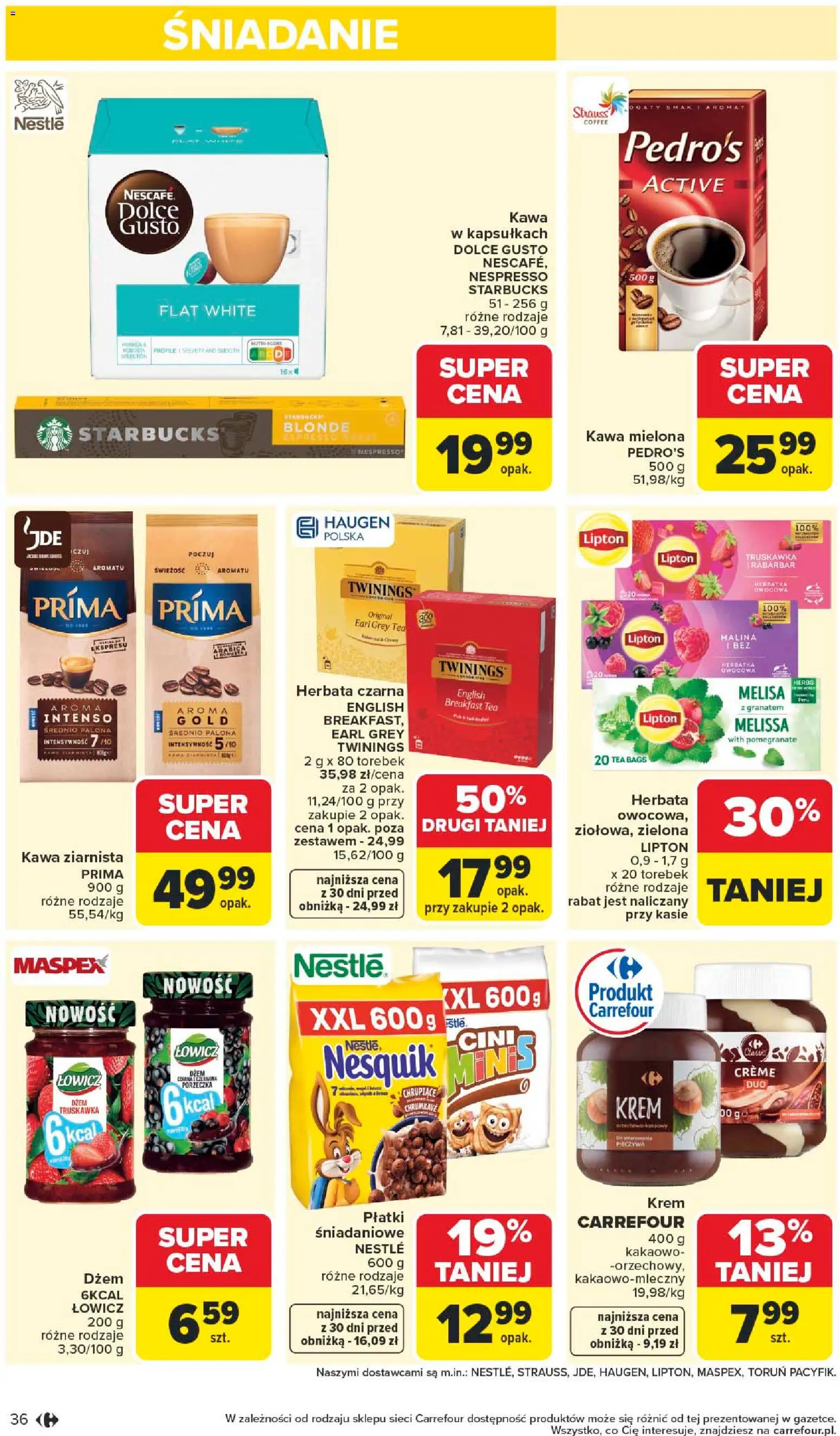 Carrefour gazetka od 04.05.2026 | Strona: 38 | Produkty: Porzeczka, Dolce Gusto, Dżem, Krem