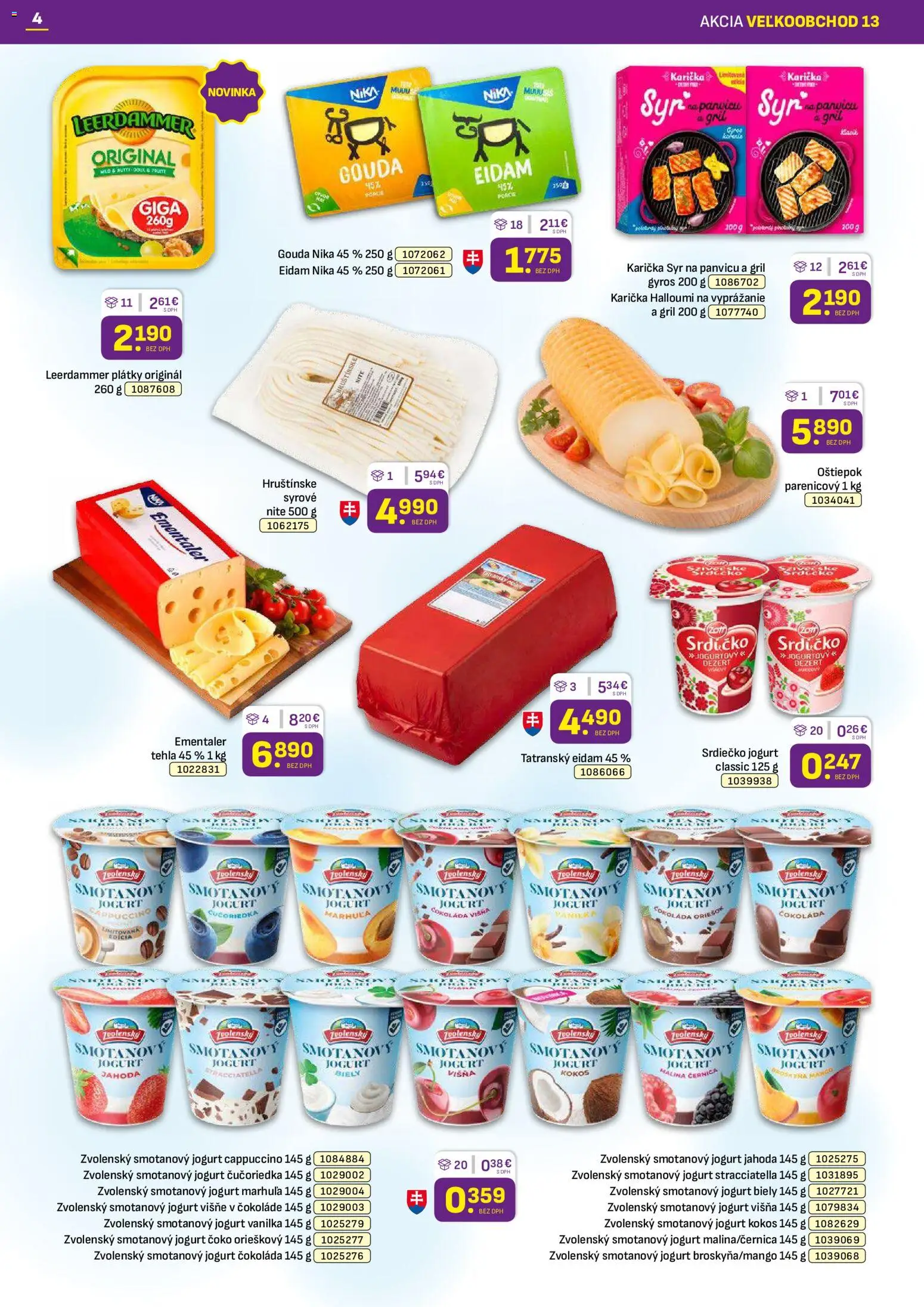 Nové Libex akcie – leták je platný od 29.06.2026 | Strana: 4 | Produkty: Gril, Syr, Gouda