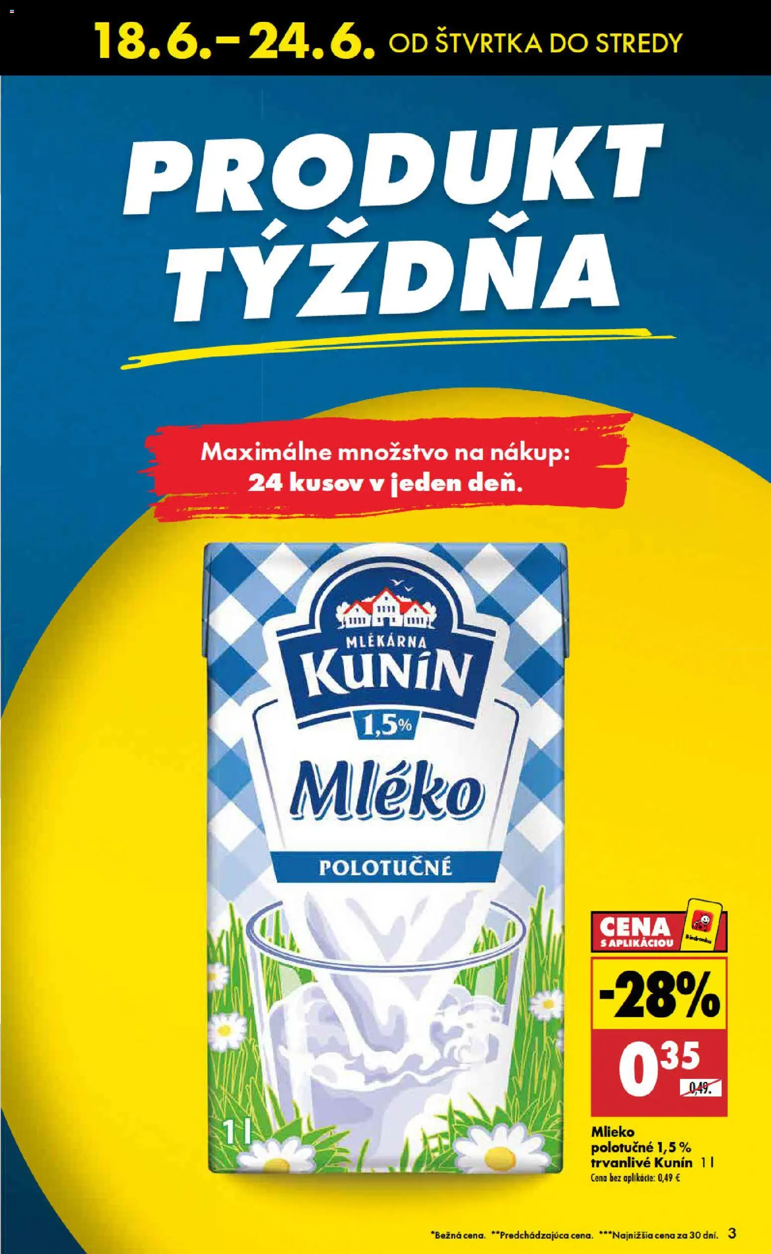 Nové Biedronka akcie – leták je platný od 18.06.2026 | Strana: 3 | Produkty: Mlieko
