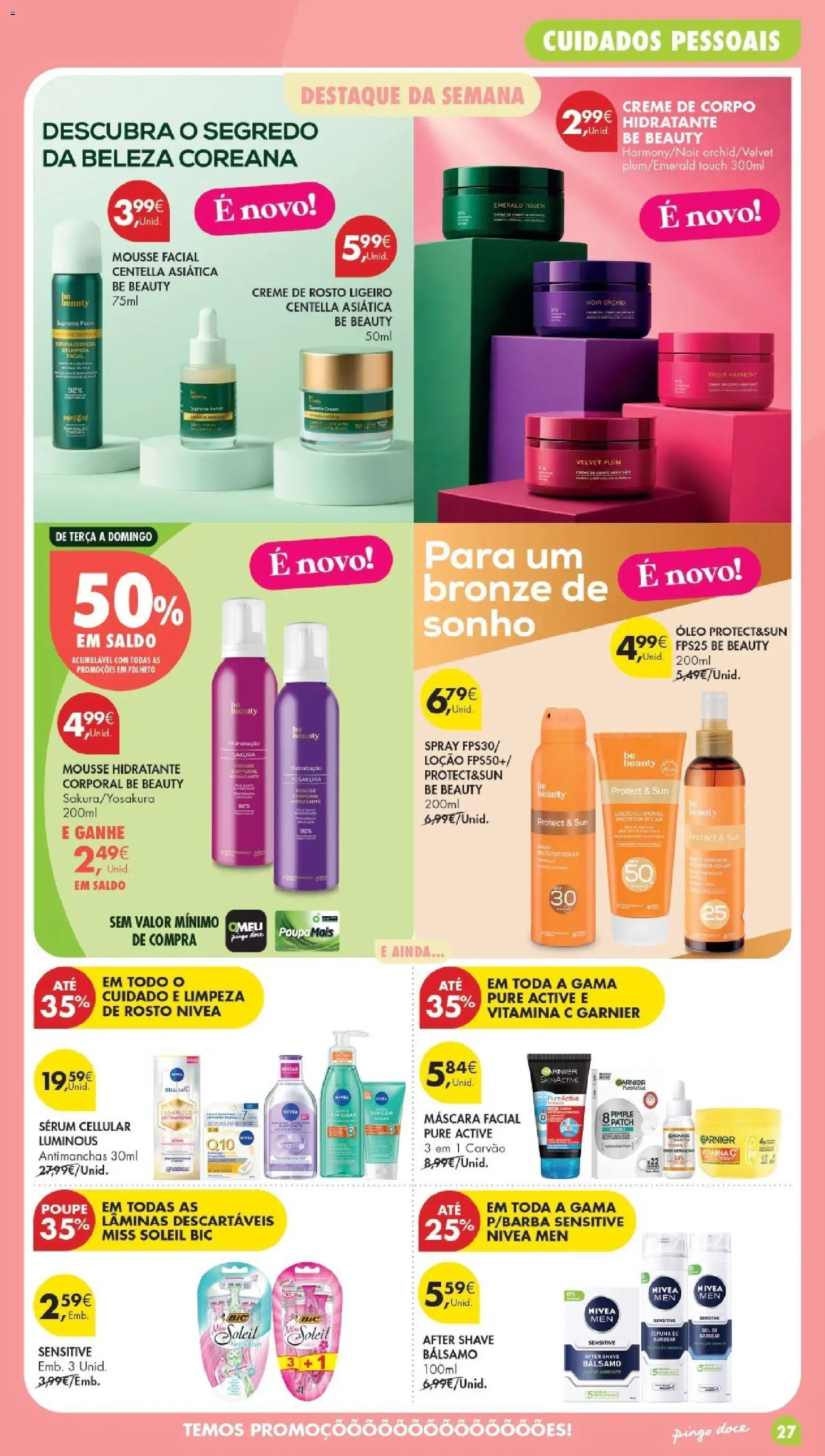 Pingo Doce Poupe Esta Semana Madeira │ válido de 28/07/2026 | Página: 27 | Produtos: Creme de corpo, Sérum, Óleo, Vitamina c