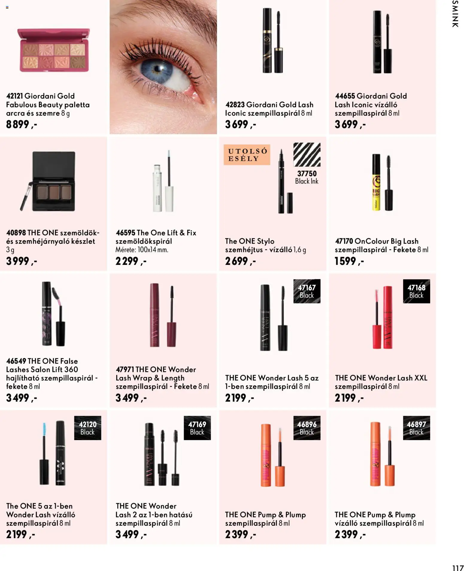 Oriflame akciós ujság - amely érvényes a következő dátumtól: 2026.09.30. | Oldal: 117 | Termékek: Szempillaspirál, Szemöldökspirál, Smink, Szemhéjtus