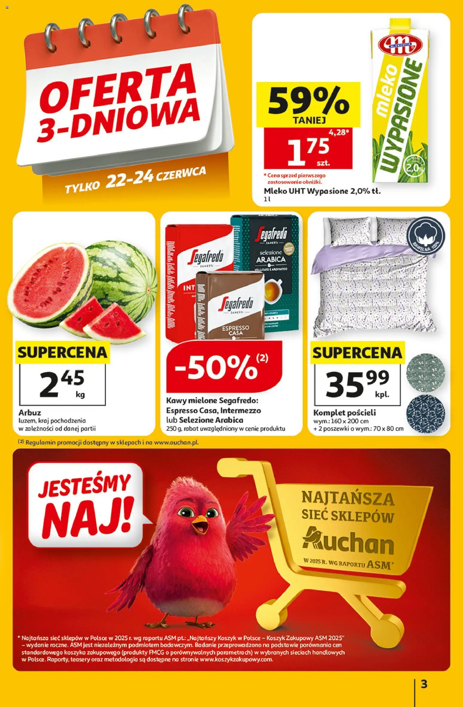 Auchan gazetka - 30 Lat Hipermarket od 18.06.2026 | Strona: 3 | Produkty: Arbuz, Mleko