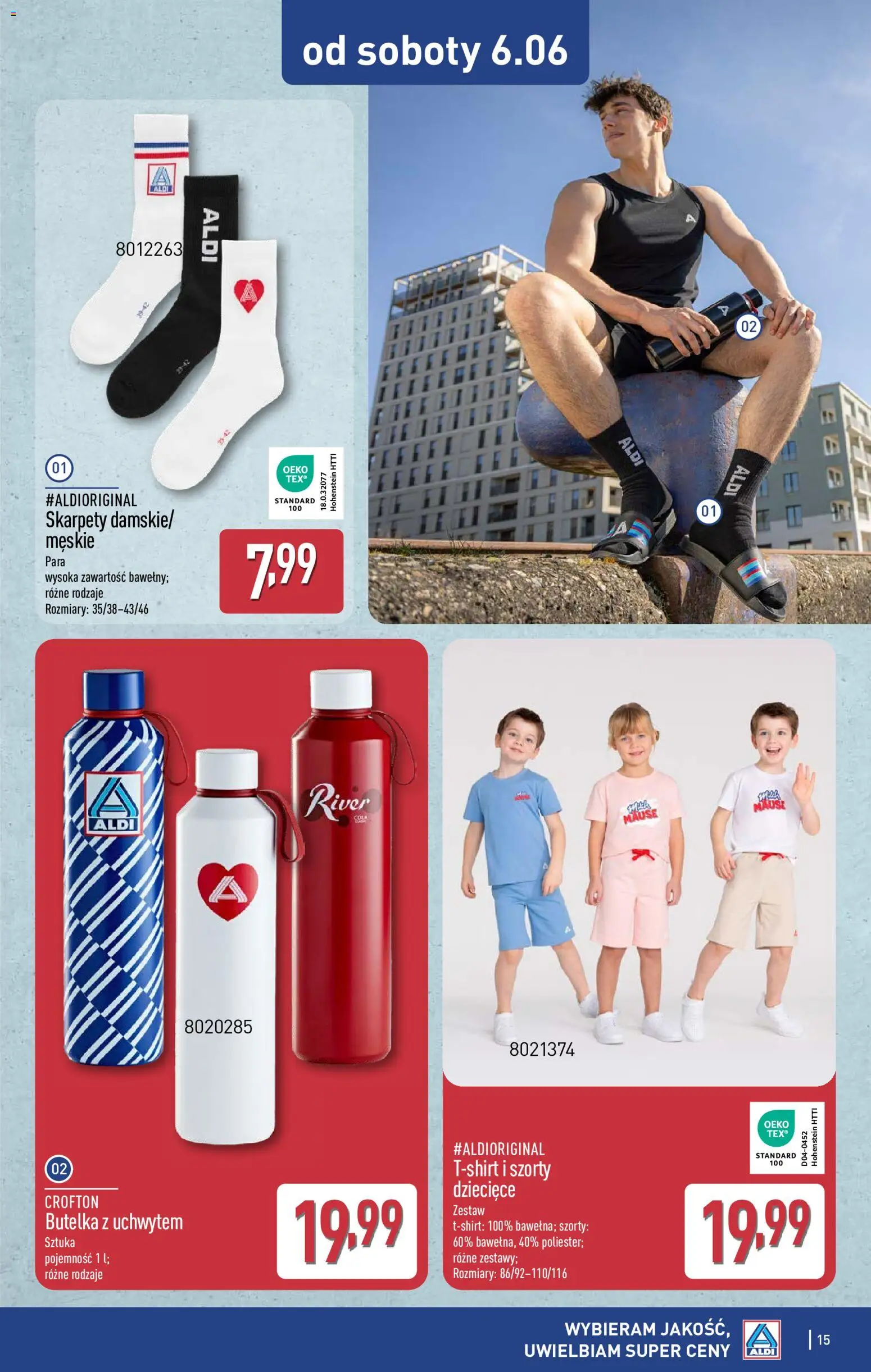 Aldi gazetka - Hity od Środy i od Soboty od 03.06.2026 | Strona: 15 | Produkty: Szorty, Skarpety