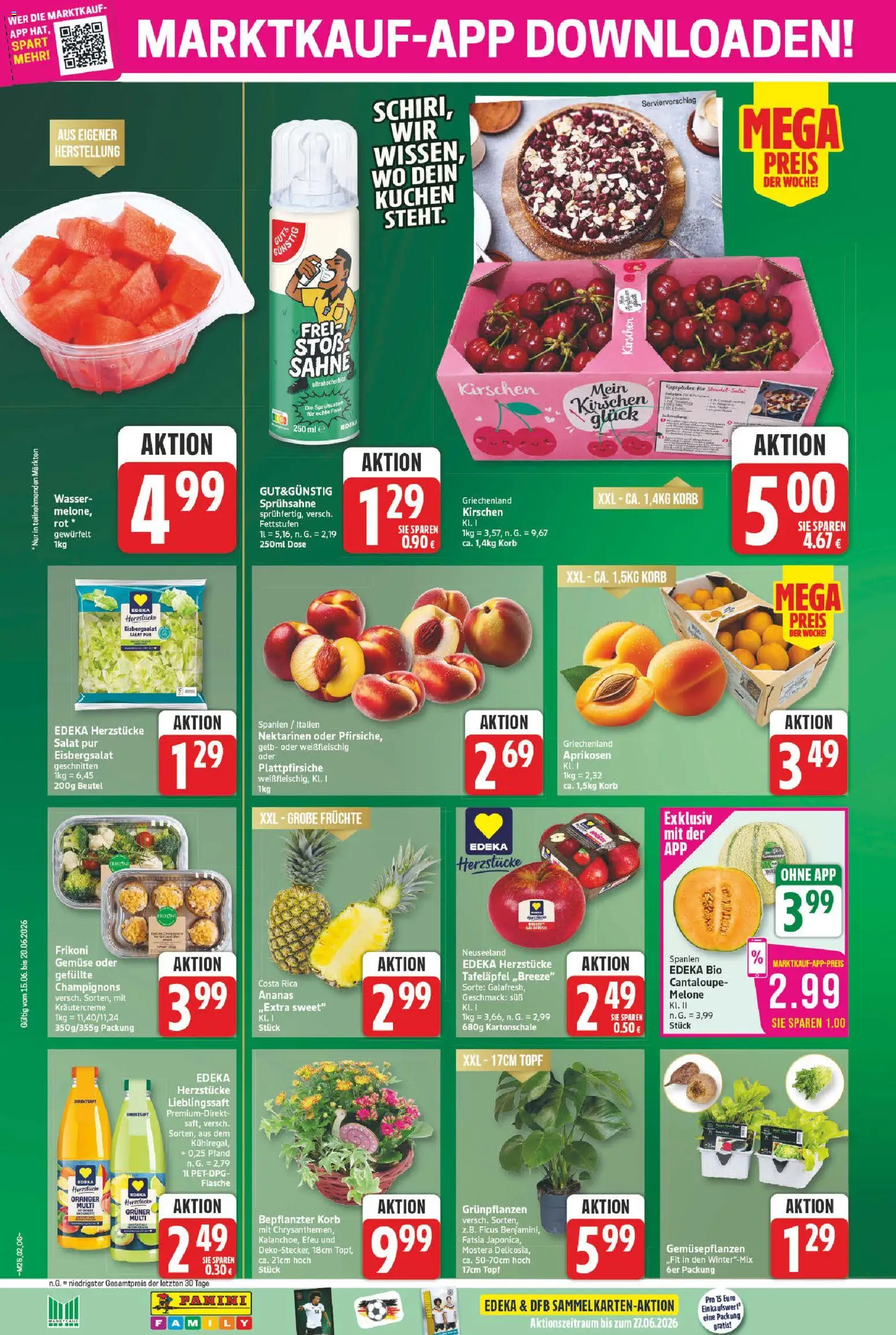 Marktkauf Prospekt – gültig ab 15.06.2026 | Seite: 2 | Produkte: Korb, Eisbergsalat, Wasser, Salat