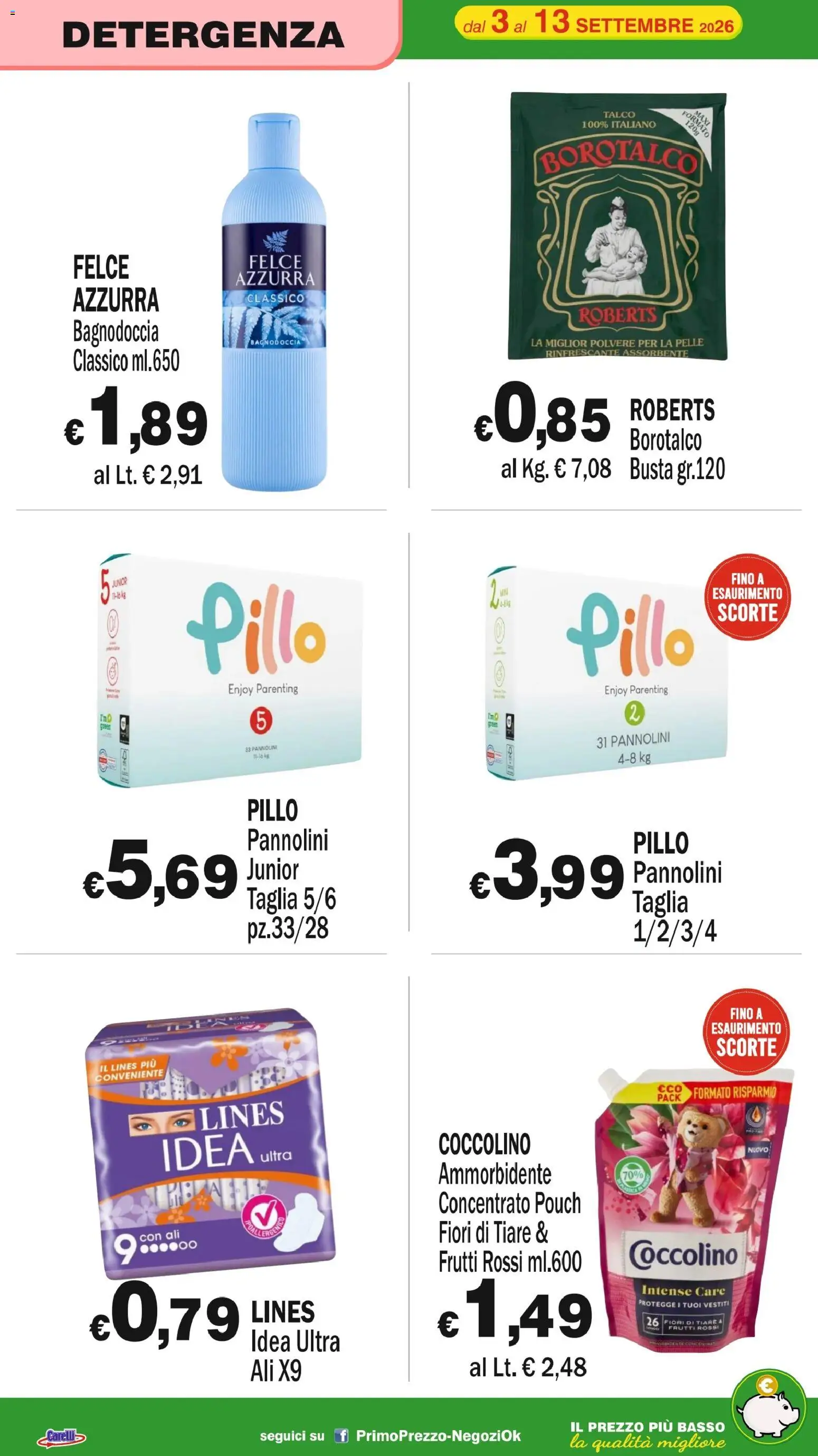 Volantino Primo Prezzo del 03/09/2026 | Pagina: 26
