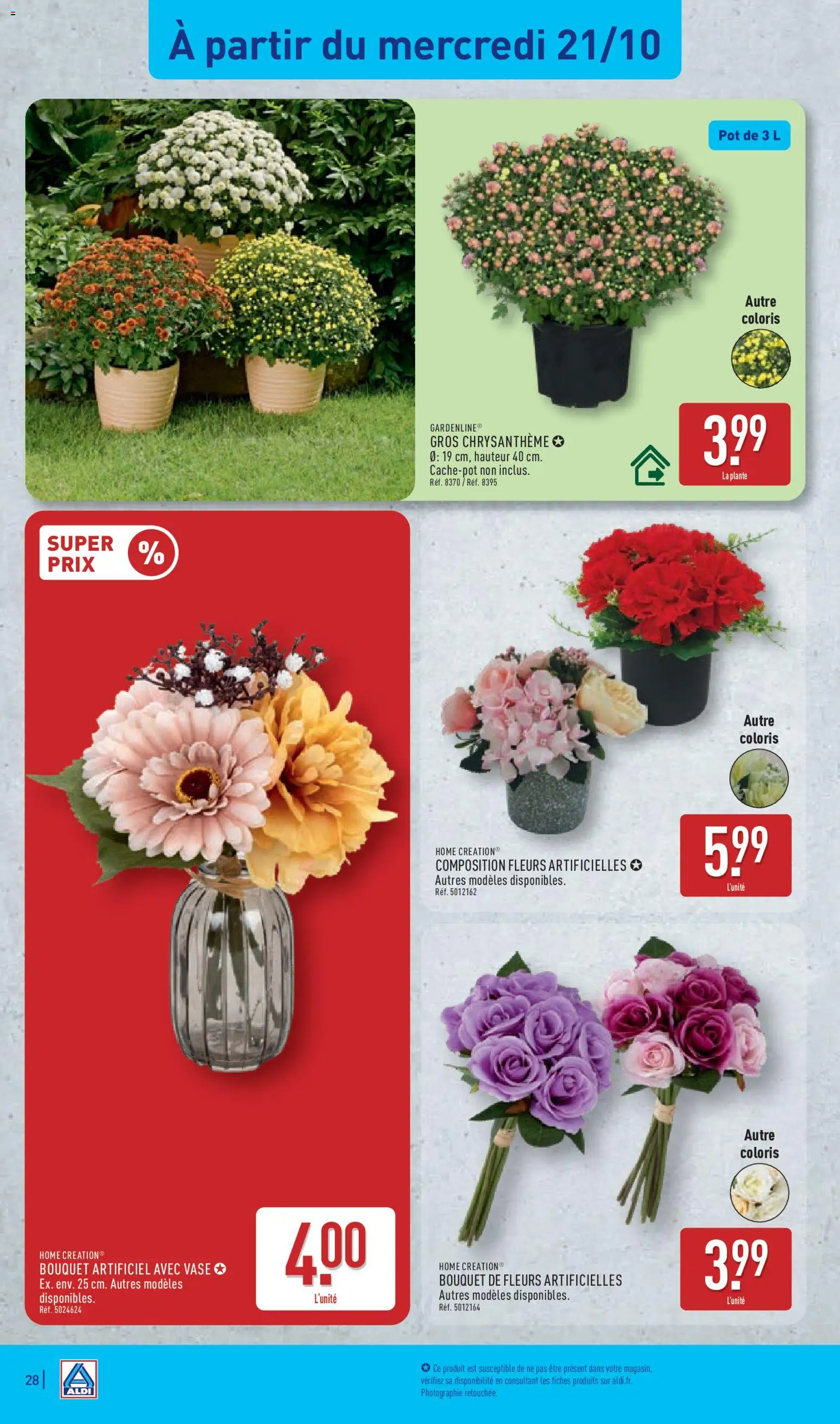 {H1} | Page: 30 | Produits: Chrysanthème, Vase, Home Creation, Gros chrysantheme