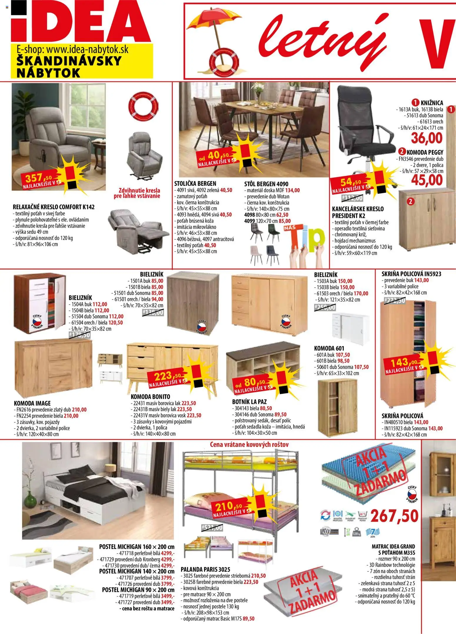Nové IDEA nábytok akcie – leták je platný od 15.06.2026 | Strana: 2 | Produkty: Matrace, Nábytok, Matrac, Kreslá