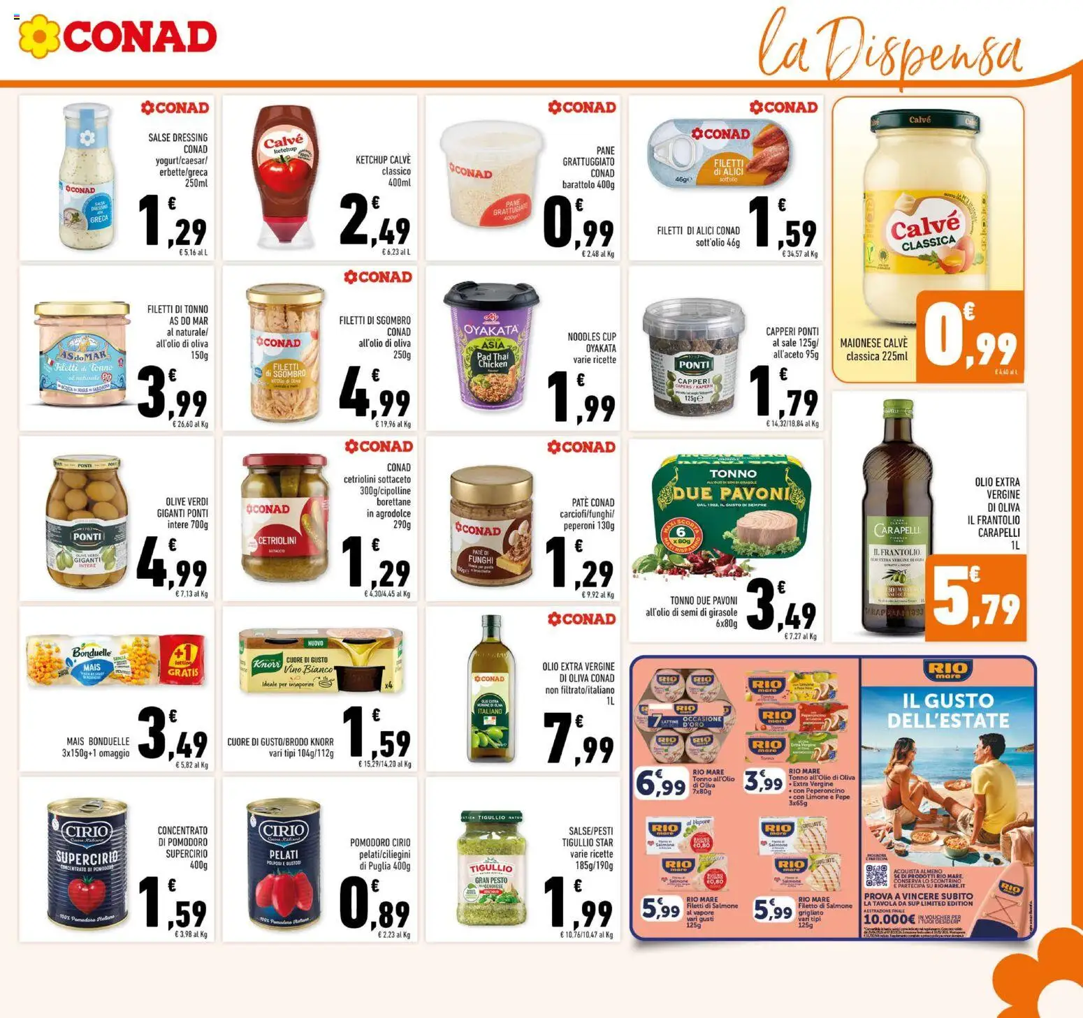 Volantino Conad del 26/08/2026 | Pagina: 13 | Prodotti: Filetto di salmone, Semi di girasole, Pesce spada, Sgombro