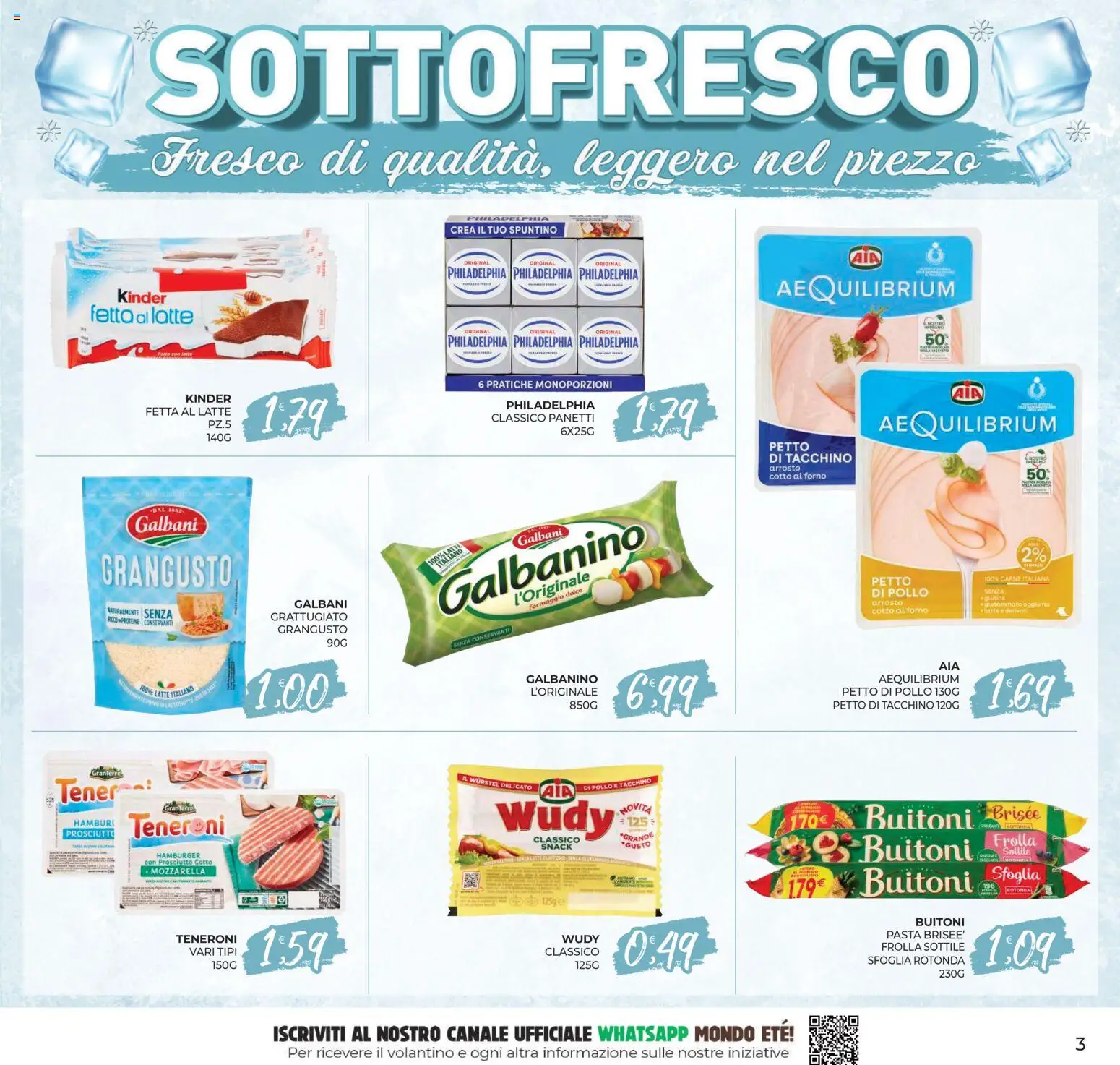 Volantino Eté del 12.05.2026 | Pagina: 3 | Prodotti: Petto di Pollo, Pollo, Mozzarella, Latte