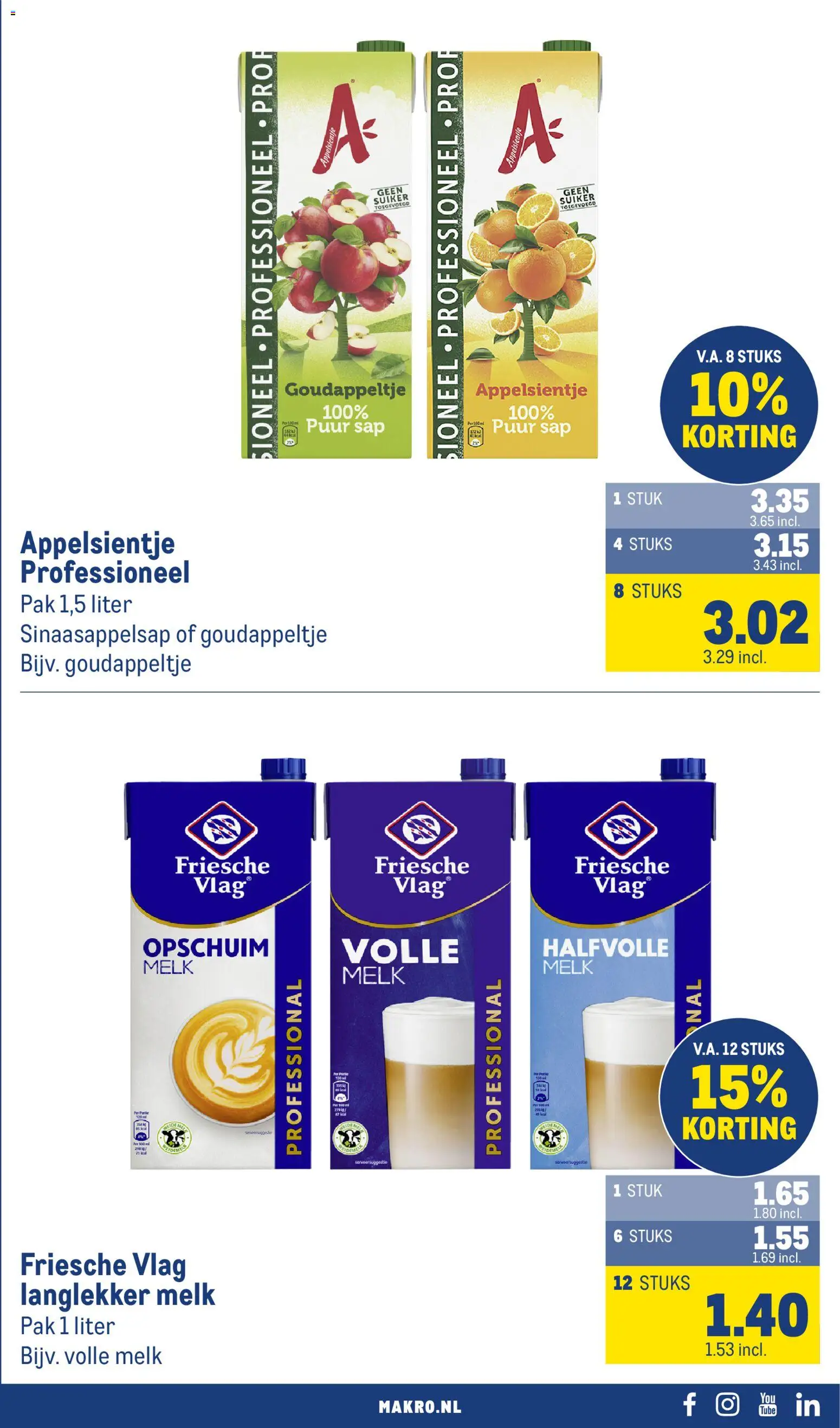 {H1} | Pagina: 107 | Producten: Melk, Halfvolle Melk, Volle melk, Sinaasappelsap