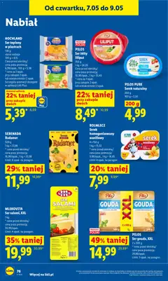 Pogląd oferty "PILOS PURE Serek naturalny, Serek naturalny, 200 g" - ważna od 07.05.2026 | Strona: 76