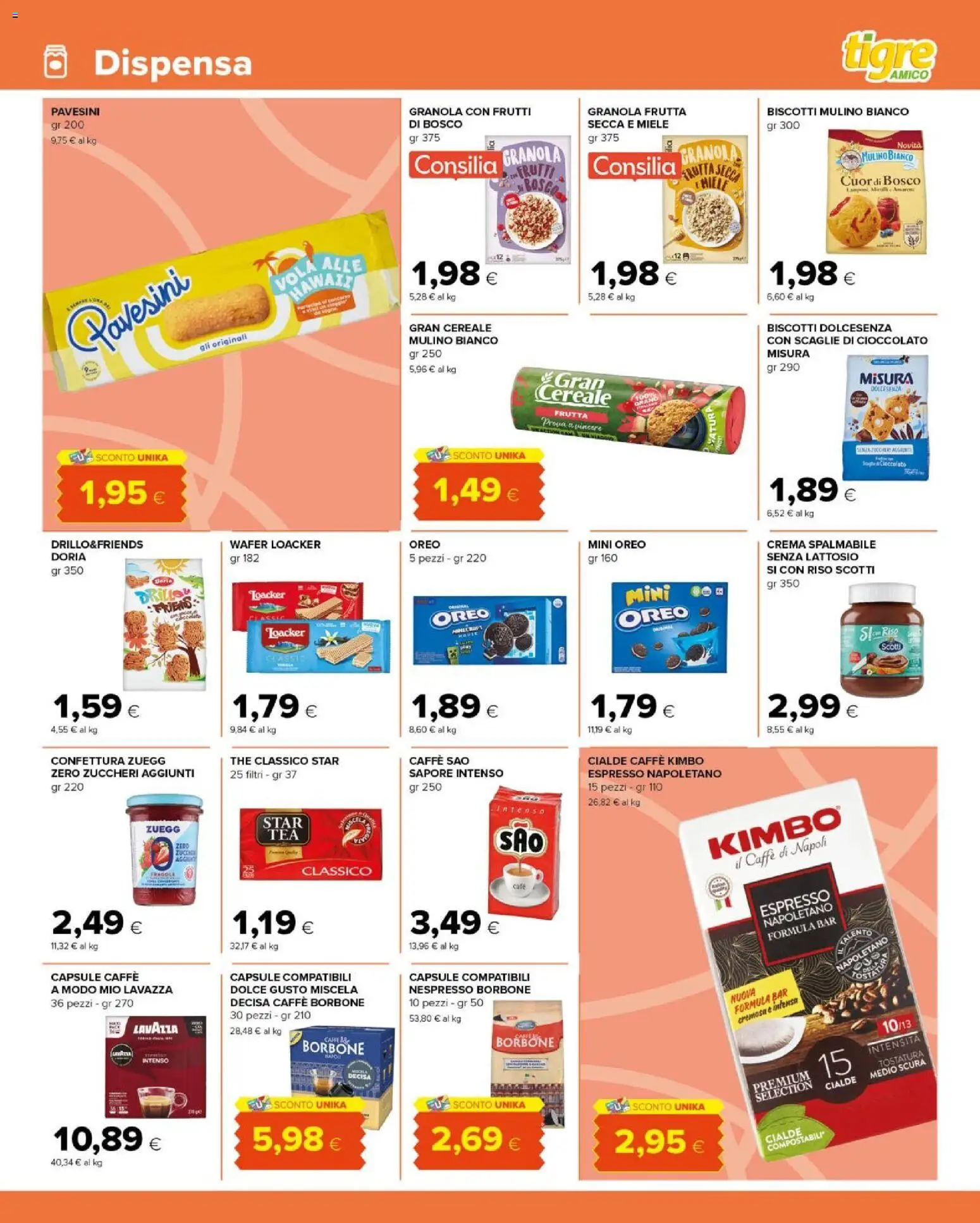 Volantino Tigre del 26/08/2026 | Pagina: 9 | Prodotti: Fragole, Biscotti, The, Lavazza