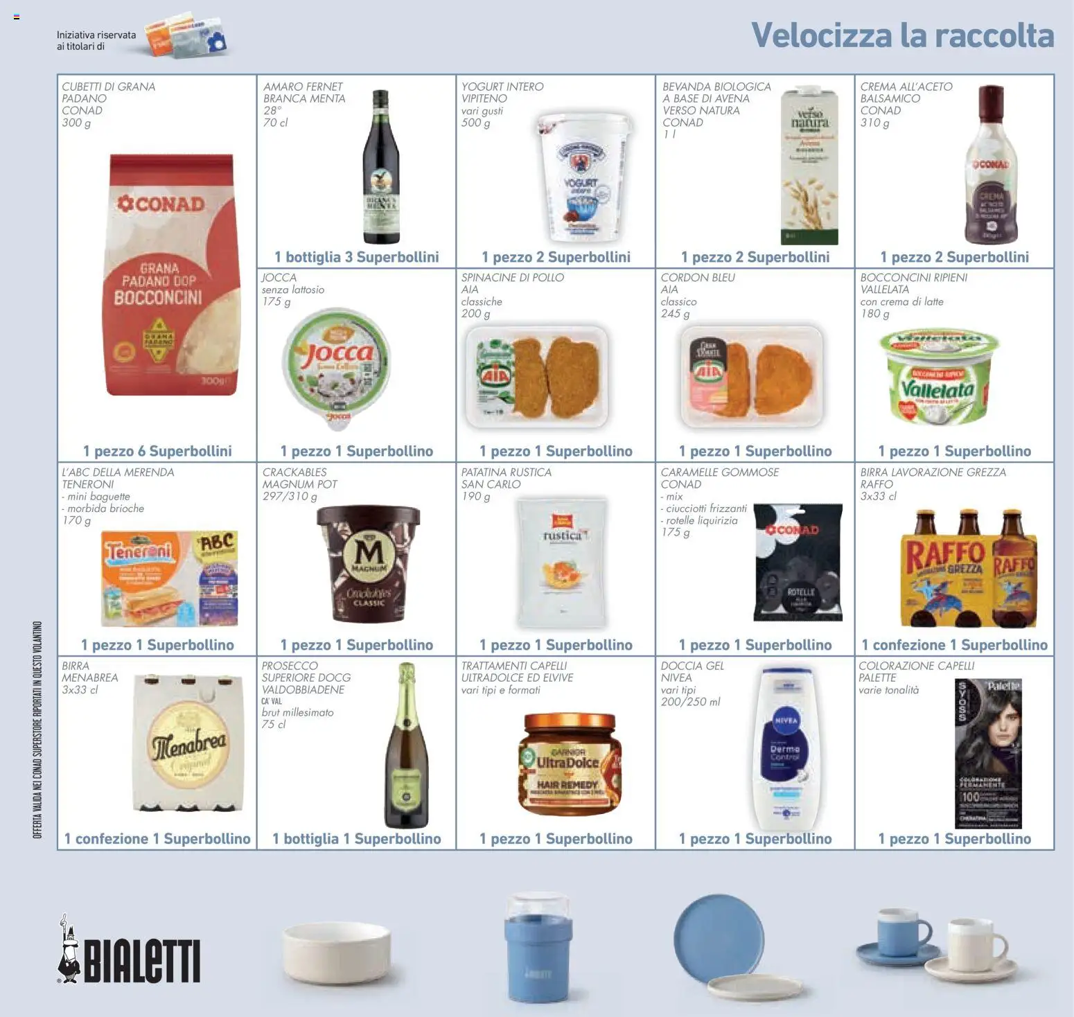 Volantino Conad del 15/07/2026 | Pagina: 36 | Prodotti: Colorazione capelli, Caramelle, Prosecco, Menta