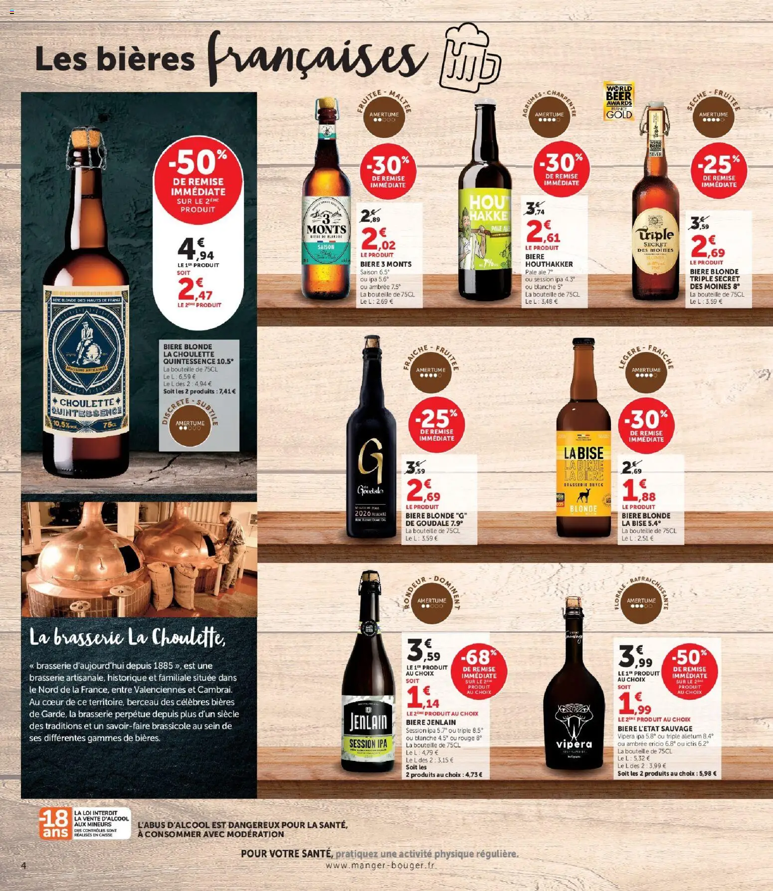 {H1} | Page: 4 | Produits: Goudale, Bière blonde, Bouteille, Bière