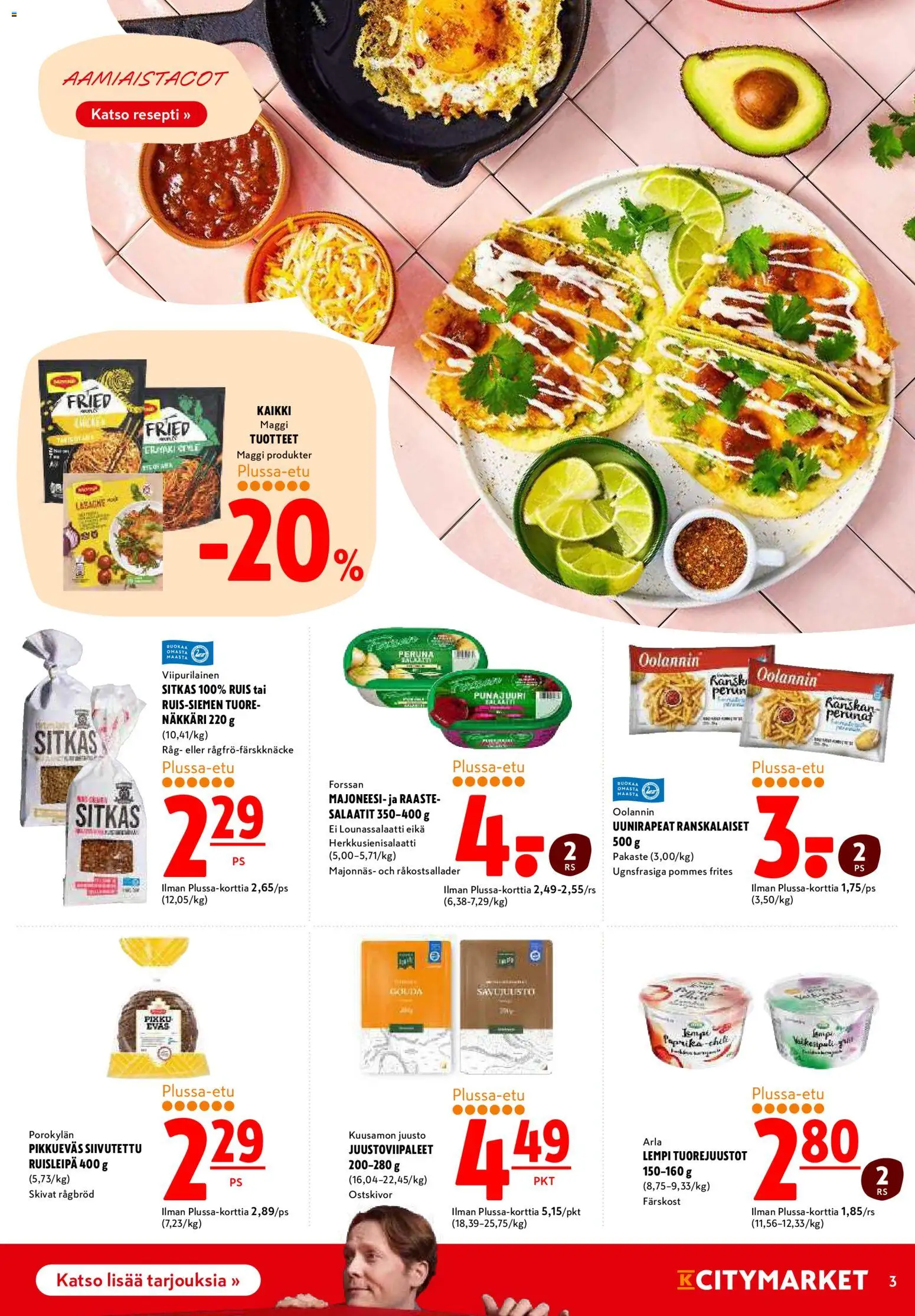 K-Citymarket tarjoukset – voimassa 27/08/2026 alkaen | Sivu: 3 | Tuotteet: Majoneesi, Paprika, Peruna, Punajuuri