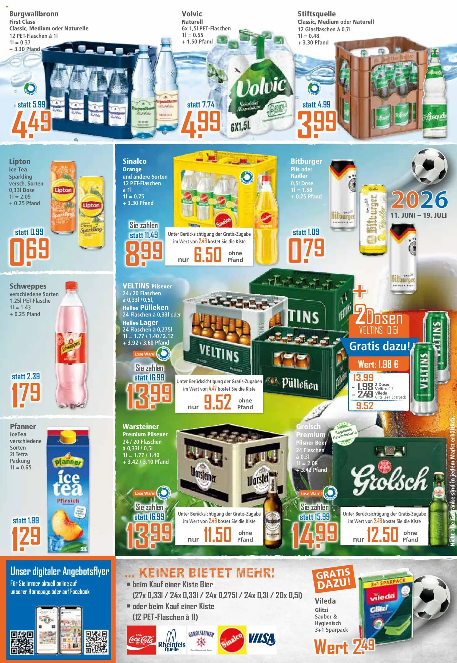 Klaas & Kock Prospekt – gültig ab 06.07.2026 | Seite: 12 | Produkte: Helles pulleken, Sinalco, Volvic, Gerolsteiner