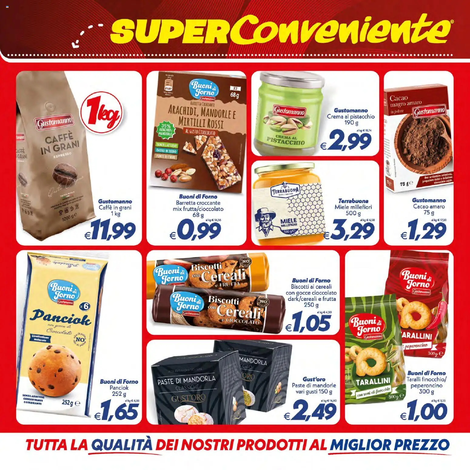 Volantino SuperConveniente del 07/07/2026 | Pagina: 10 | Prodotti: Crema, Barretta, Taralli, Amaro